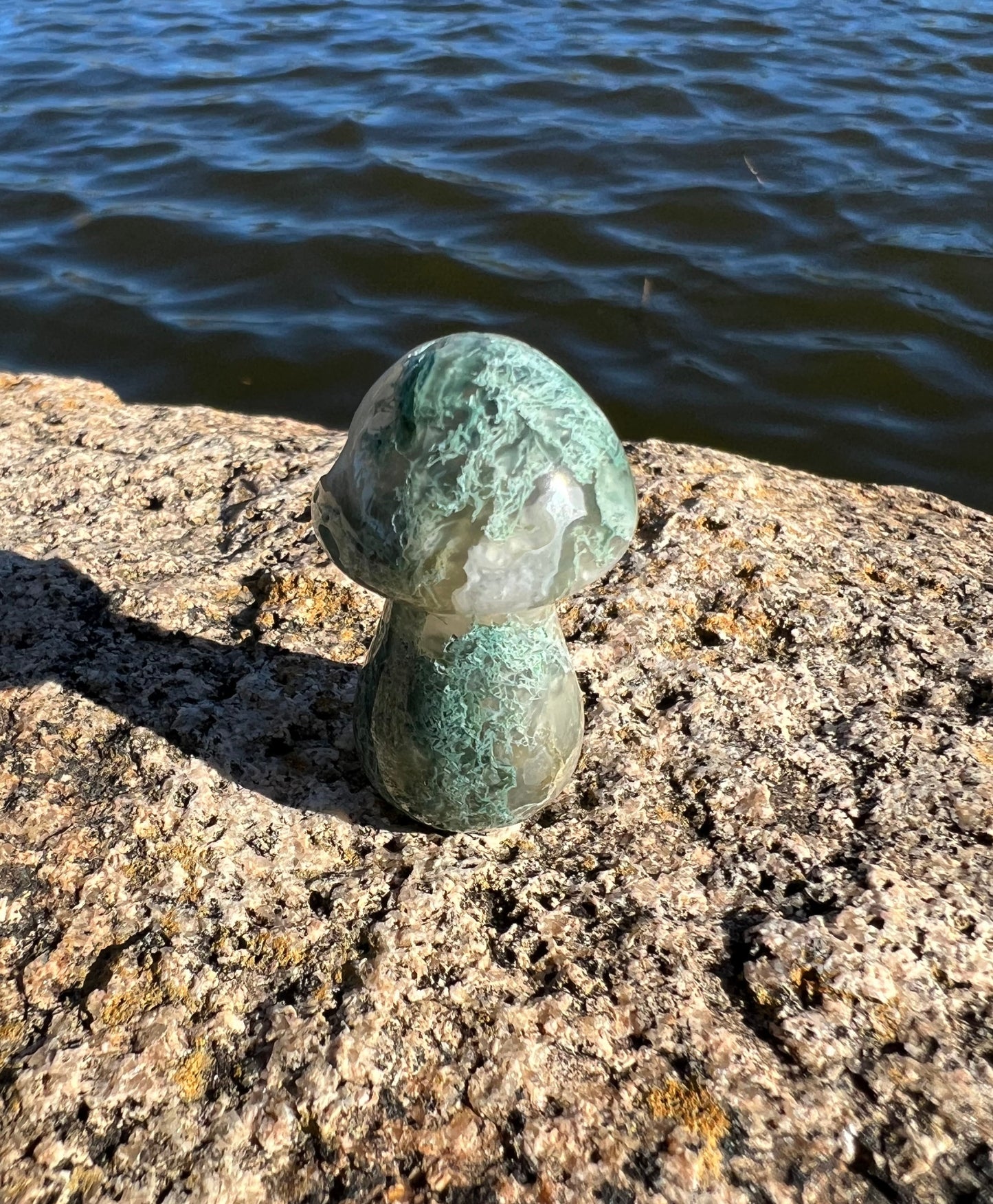 Moss Agate Mushroom
