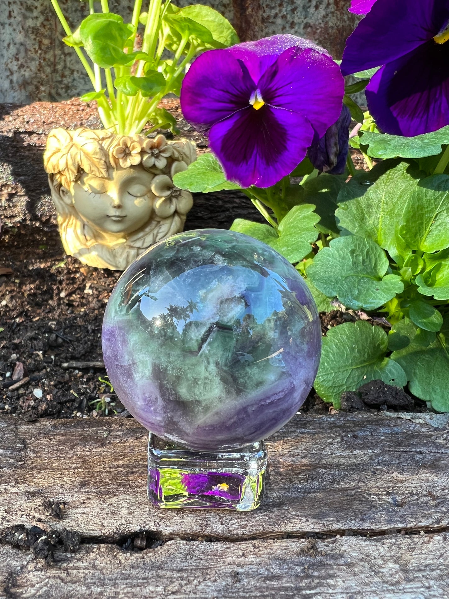 Silk Fluorite Sphere