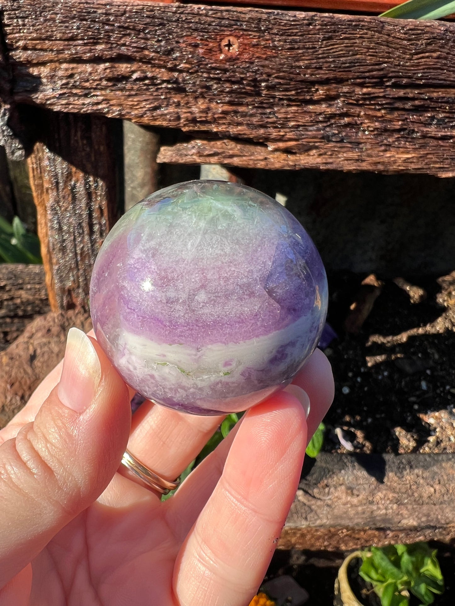 Silk Fluorite Sphere