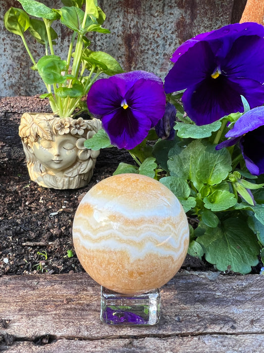 Orange Calcite Sphere