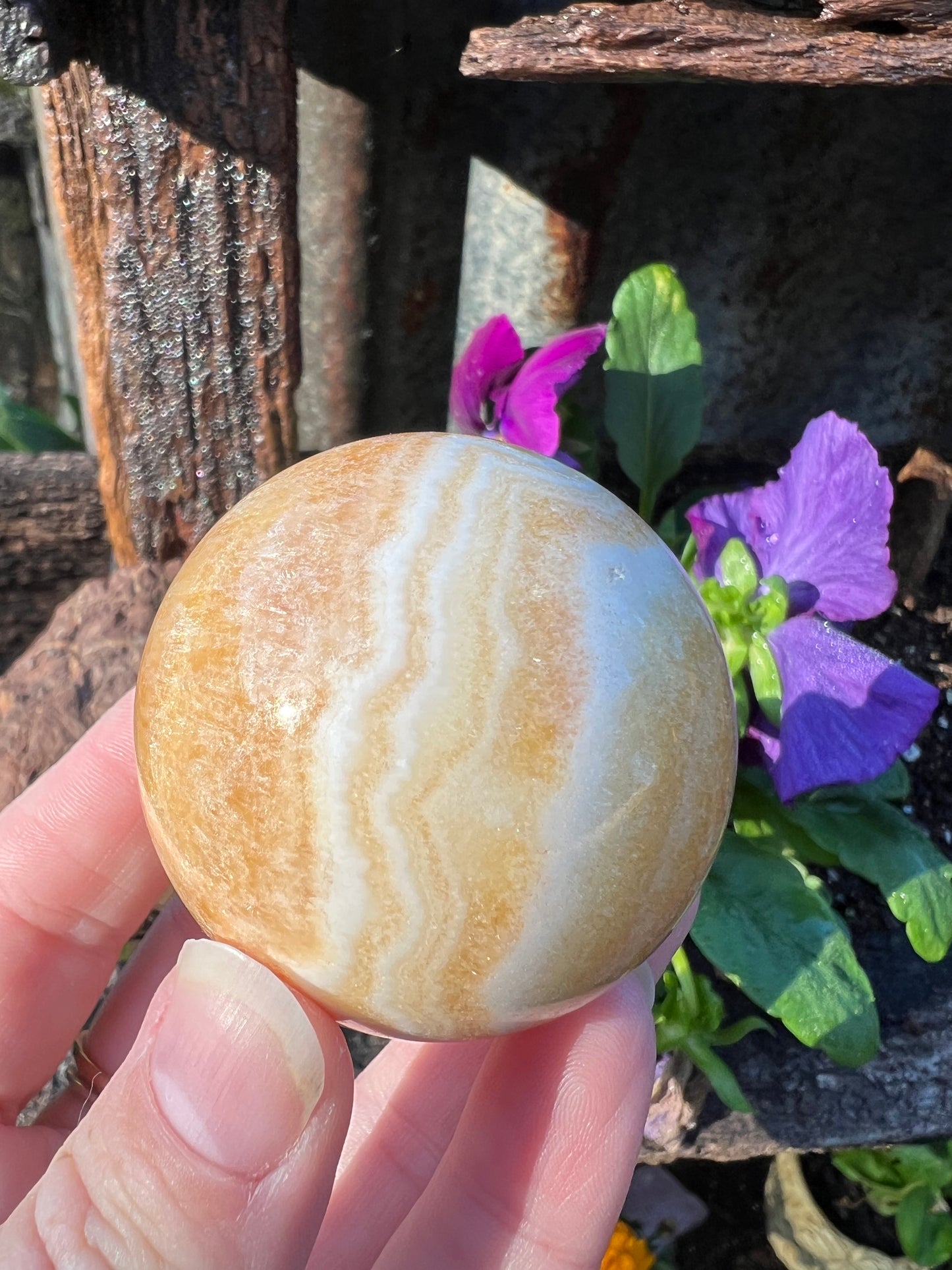 Orange Calcite Sphere