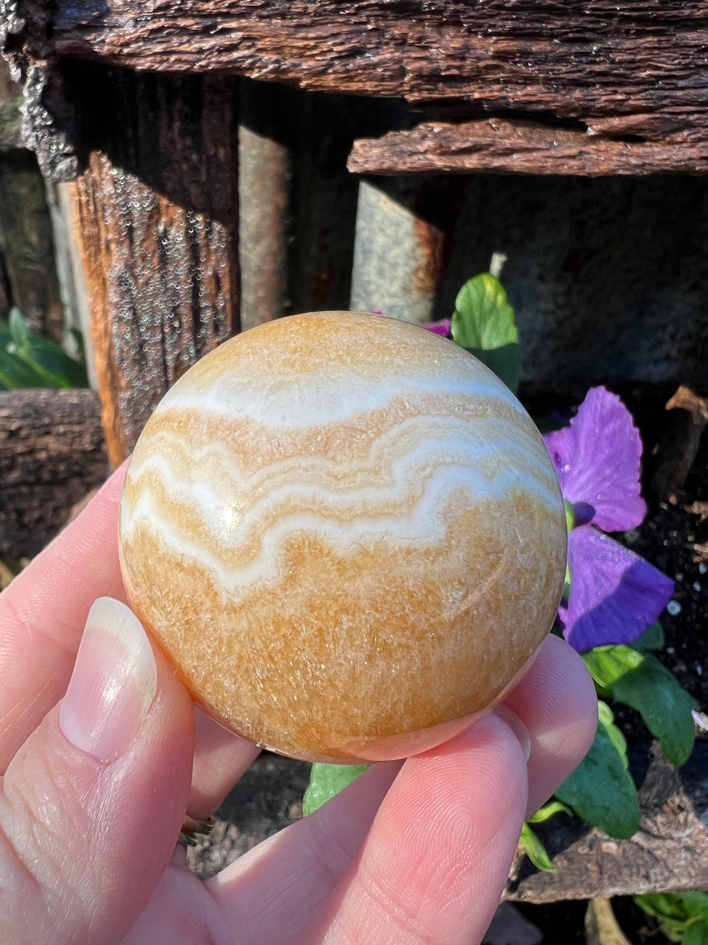 Orange Calcite Sphere