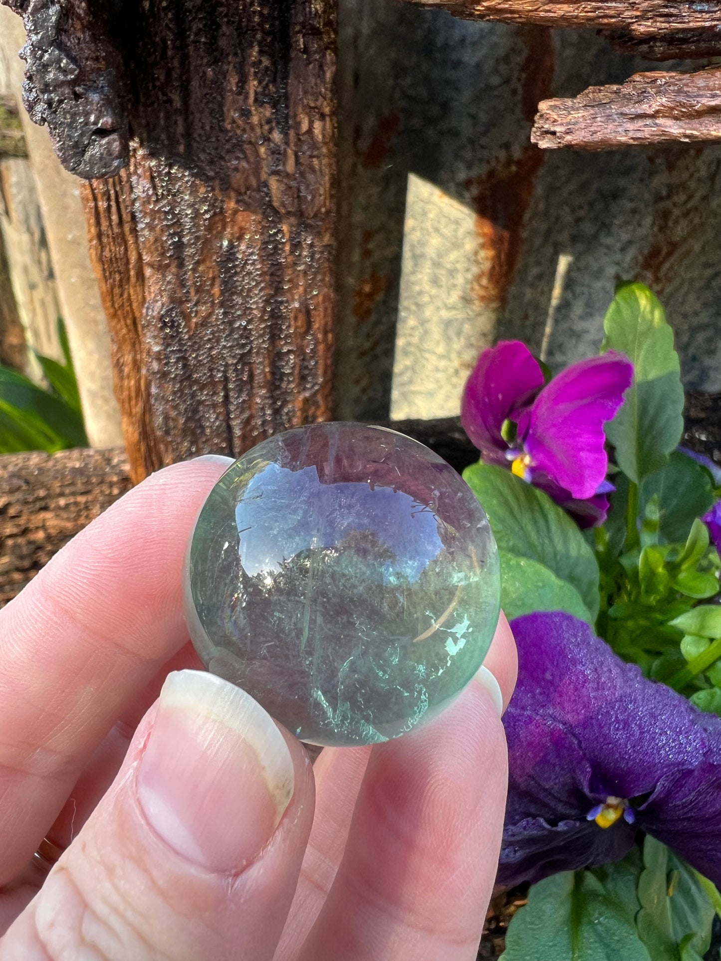 Rainbow Fluorite Sphere