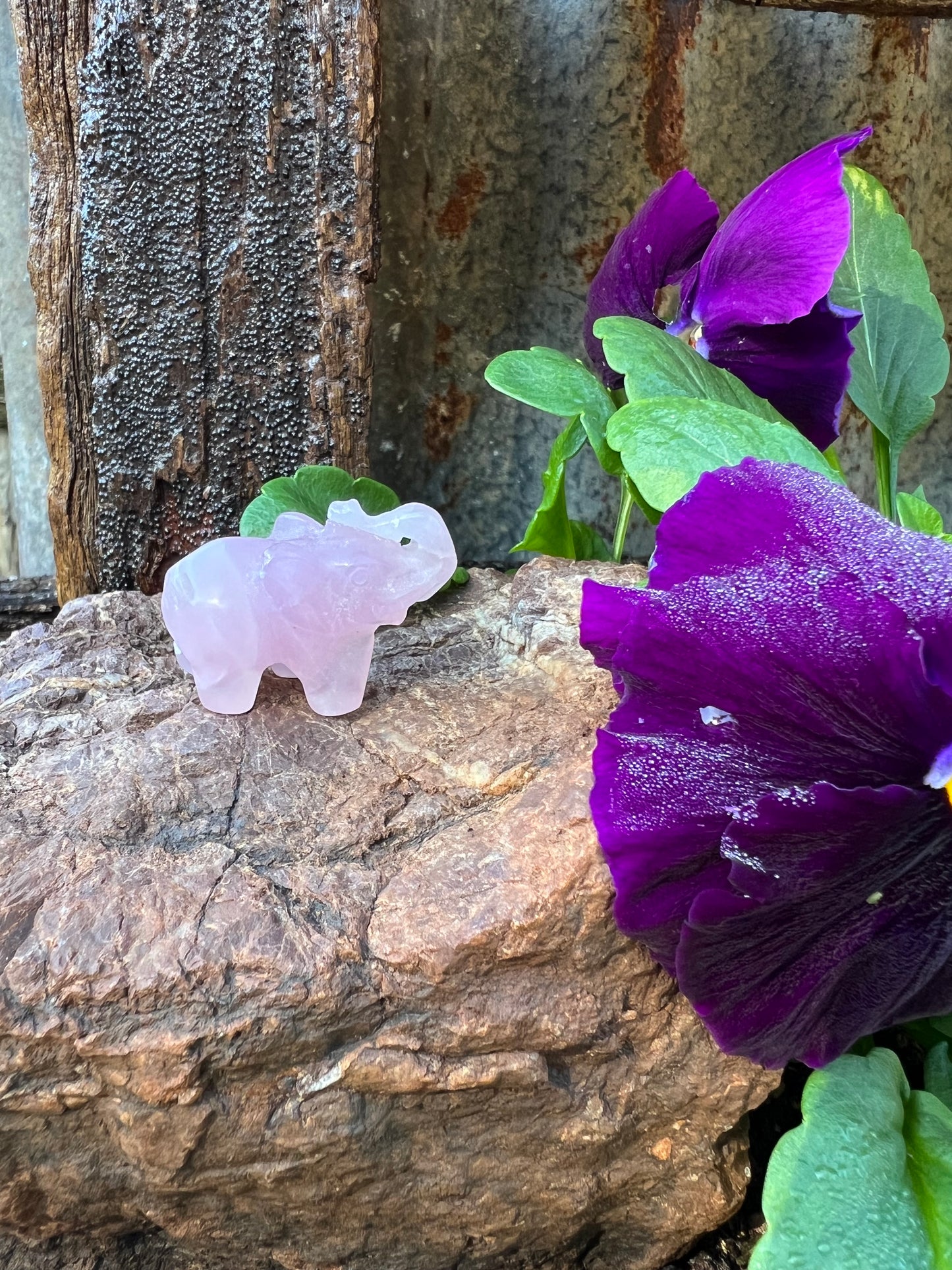 Rose Quartz Elephant
