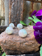 Load image into Gallery viewer, Green Flower Agate Mini Sphere
