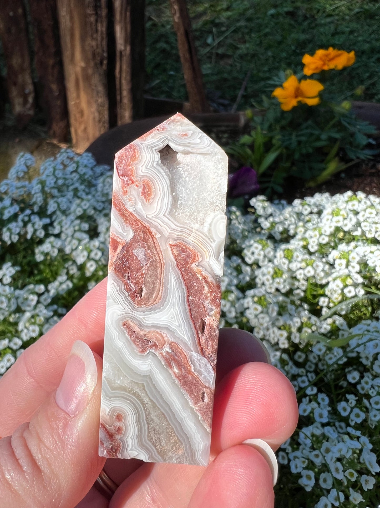 Mexican Lace Agate Tower