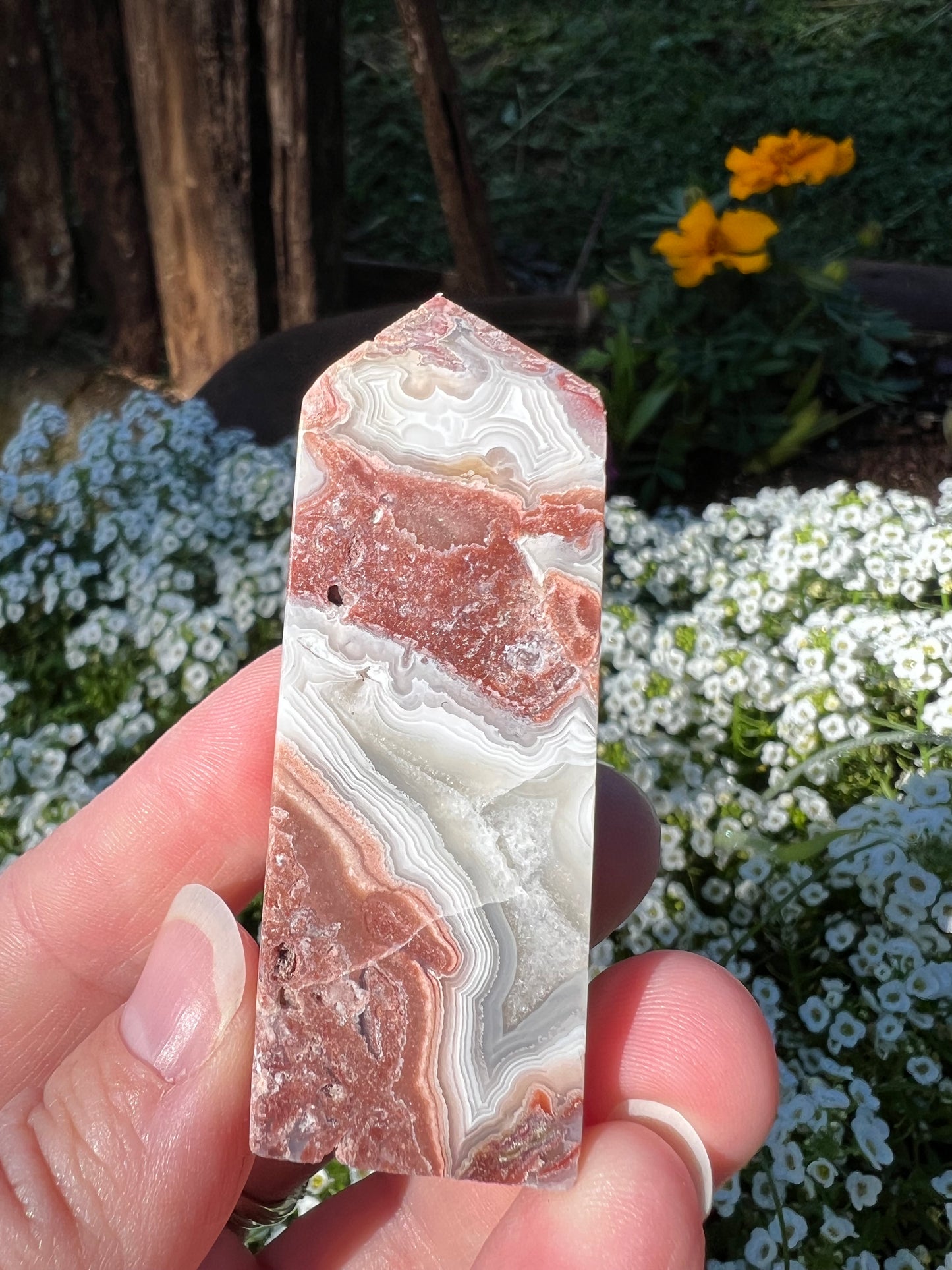 Mexican Lace Agate Tower