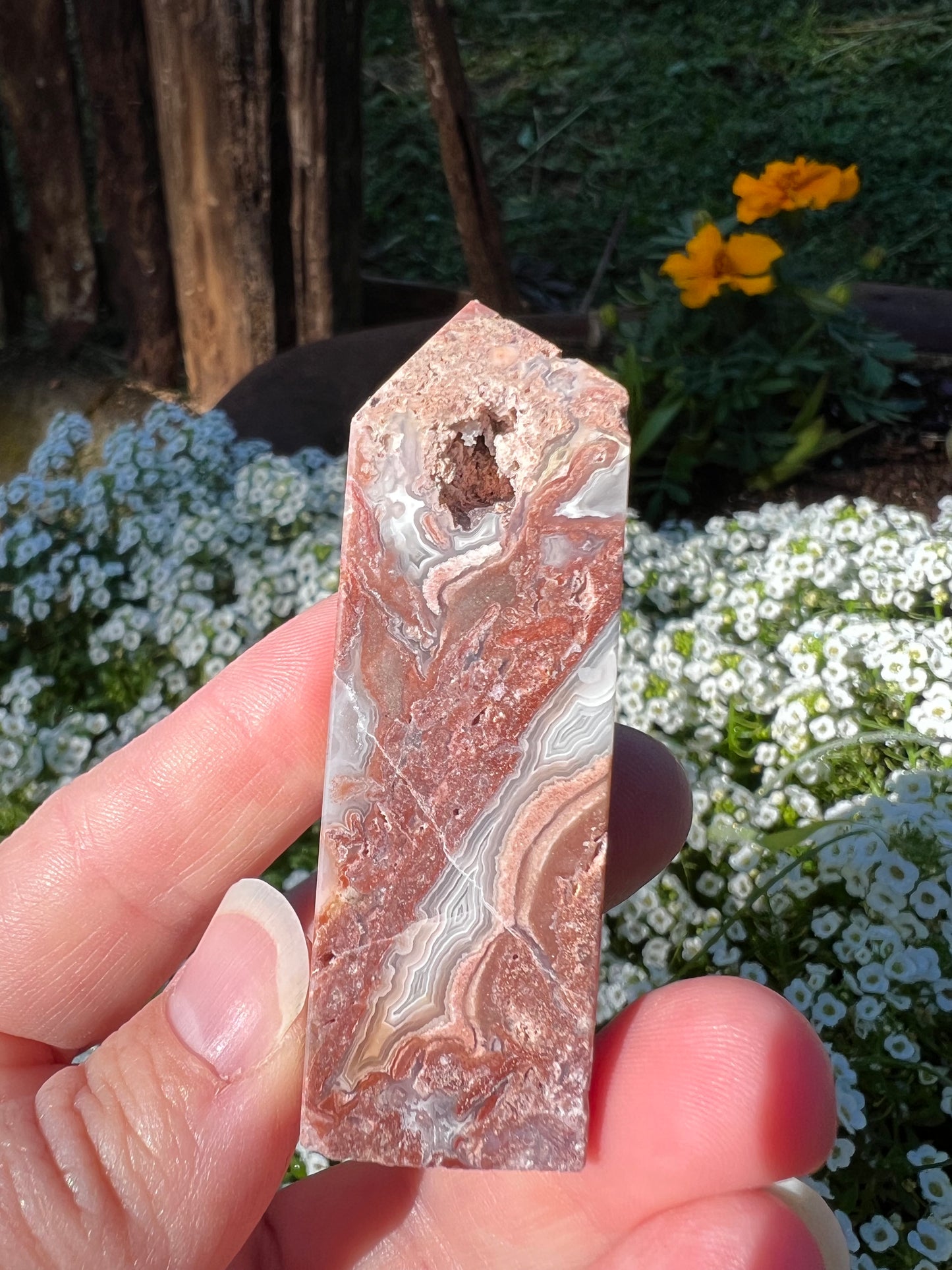 Mexican Lace Agate Tower