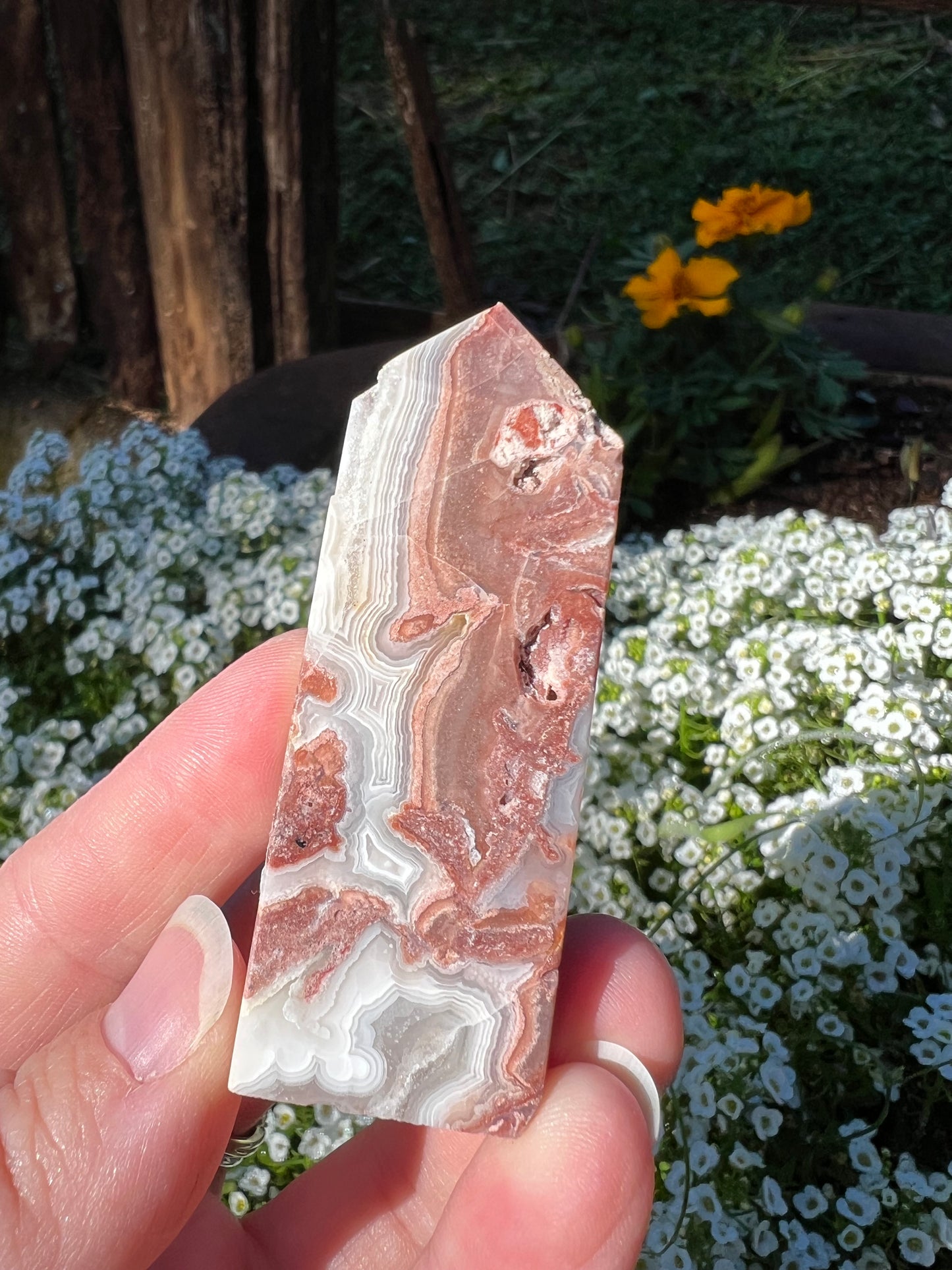 Mexican Lace Agate Tower