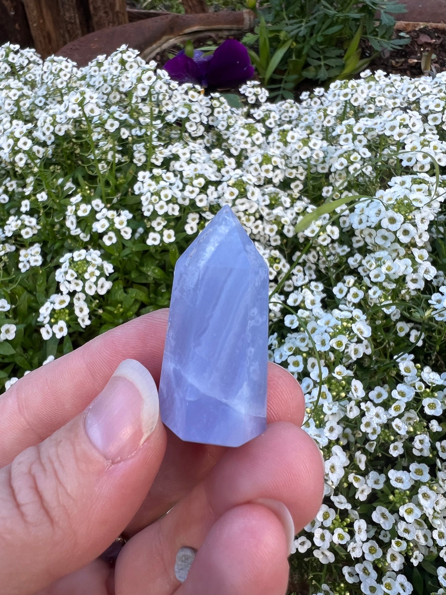 Blue Lace Agate Tower