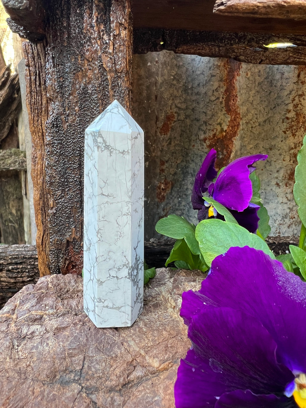 White Howlite Tower