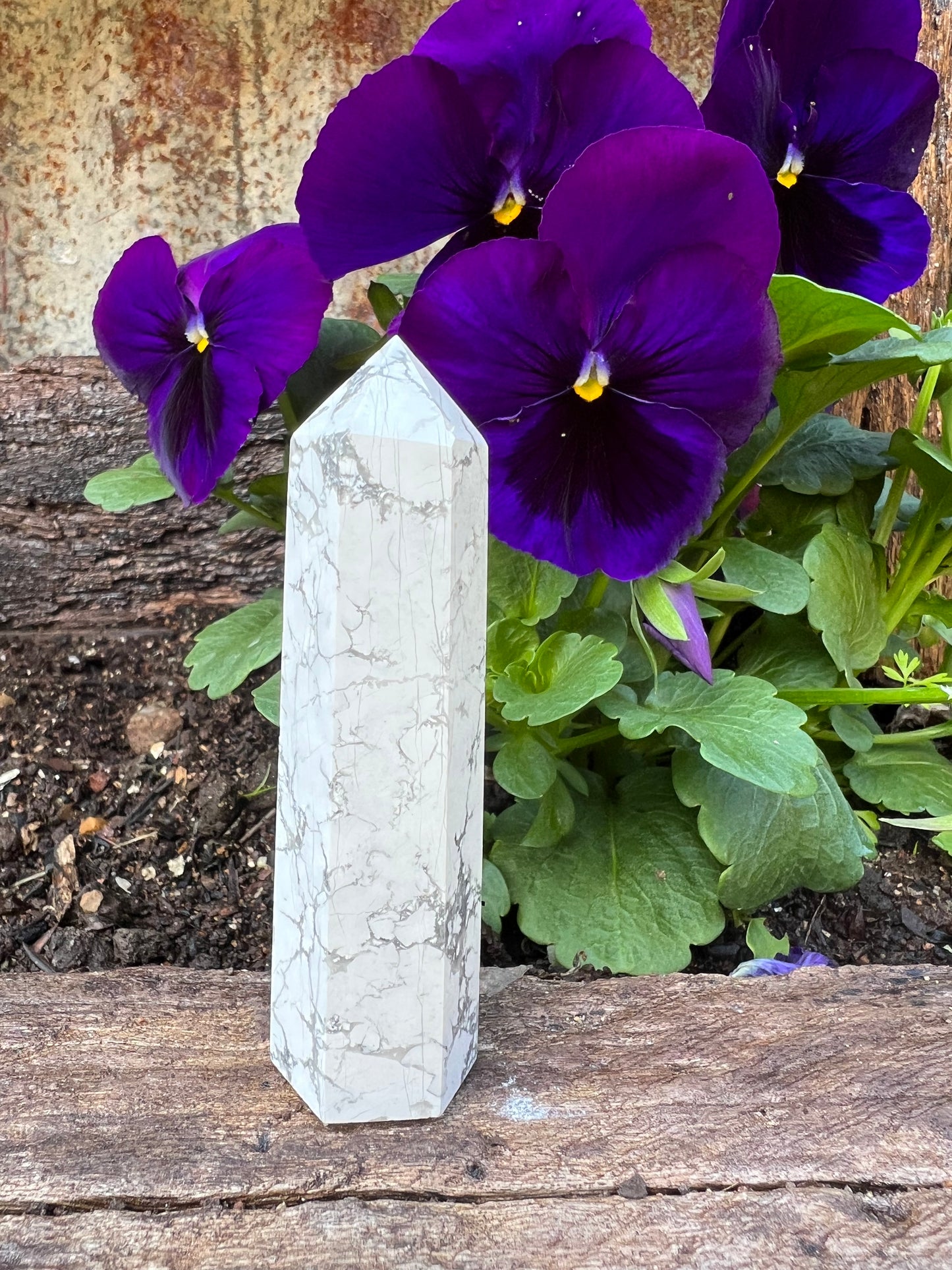 White Howlite Tower