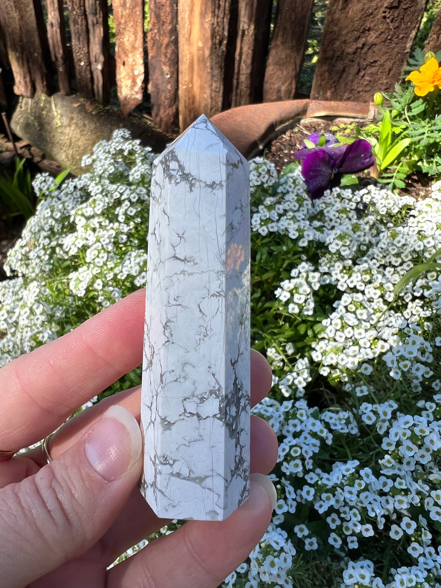 White Howlite Tower