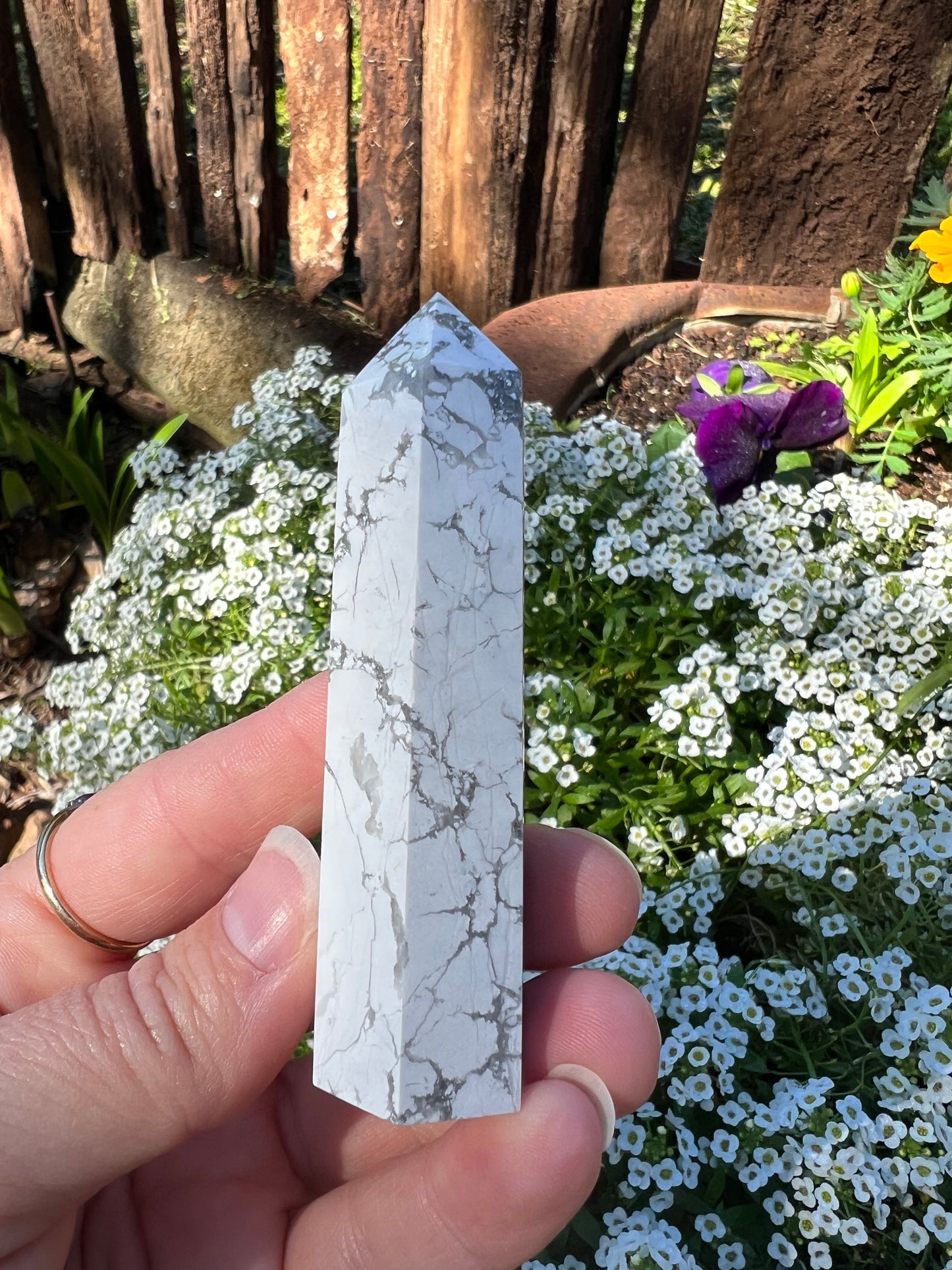 White Howlite Tower
