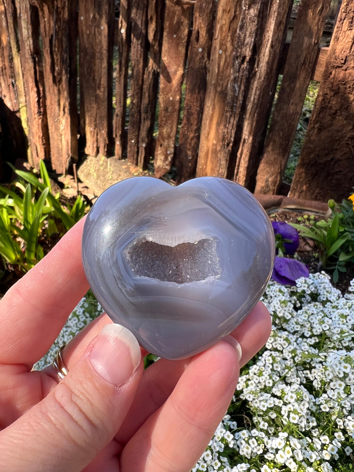 Druzy Agate Heart