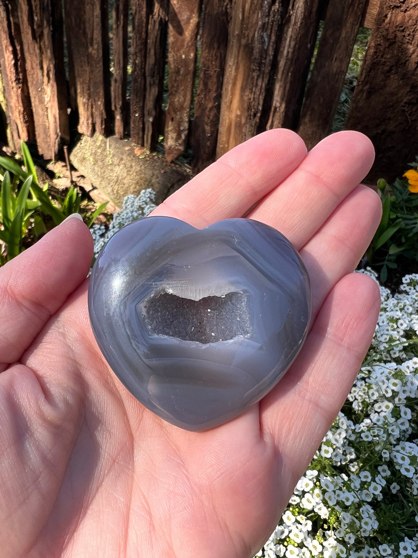 Druzy Agate Heart