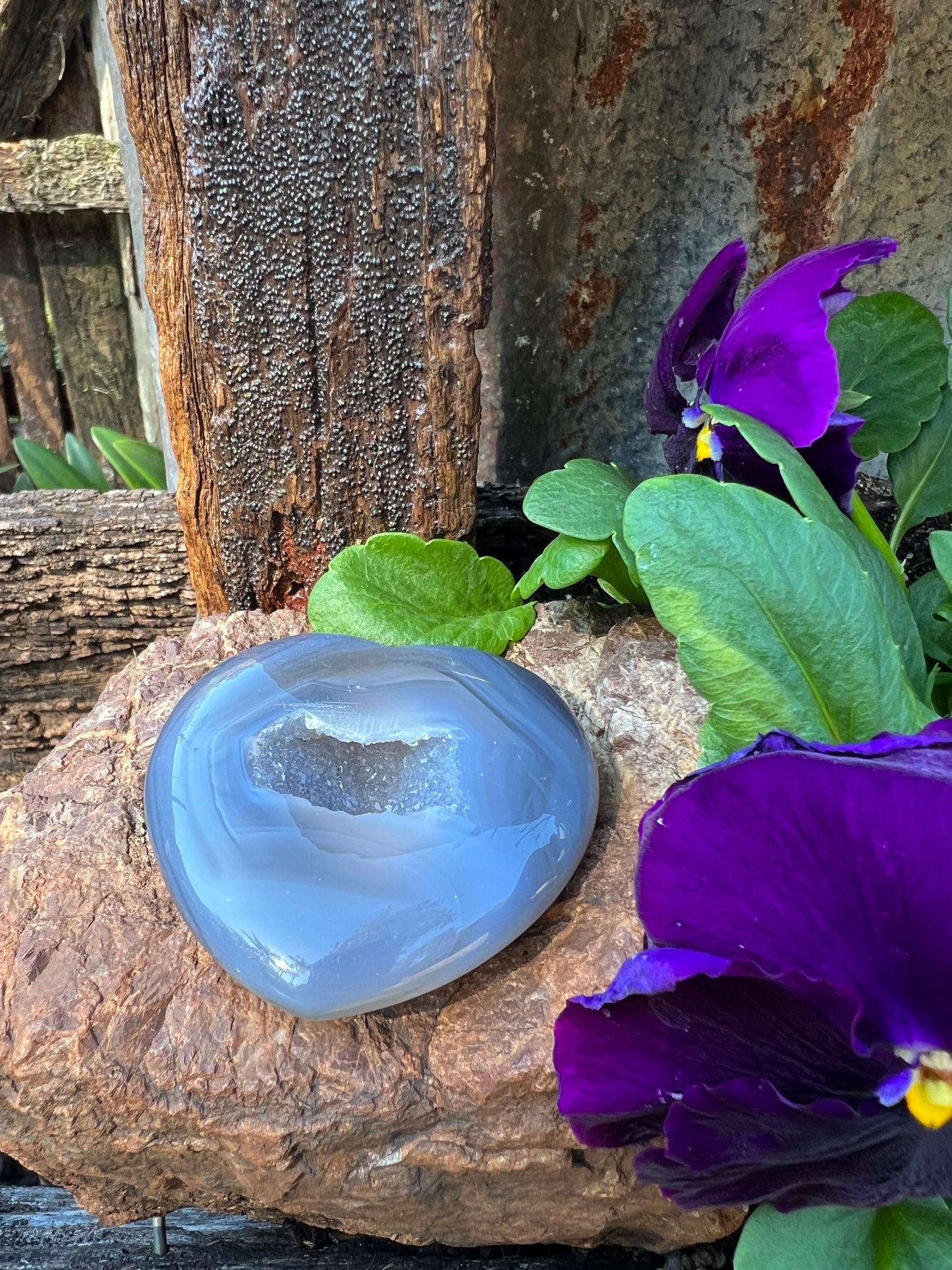 Druzy Agate Heart