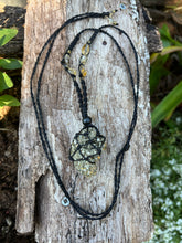 Load image into Gallery viewer, Pyrite Macrame Pendant
