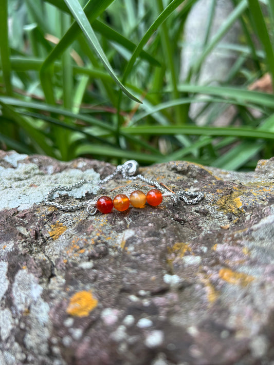 Carnelian Silver Bracelet