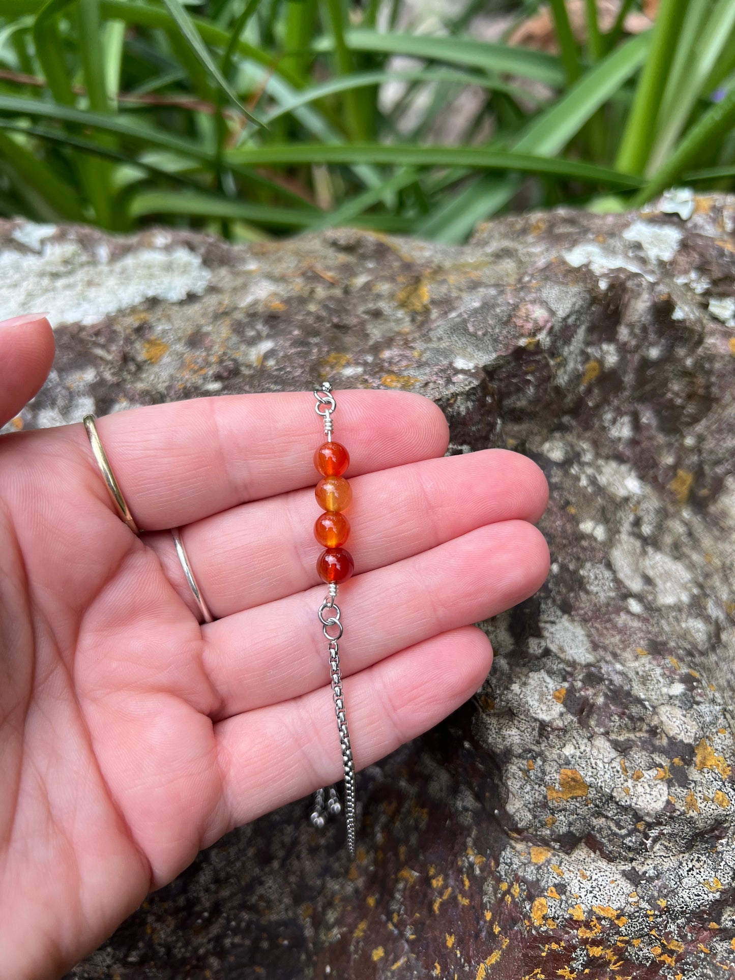 Carnelian Silver Bracelet