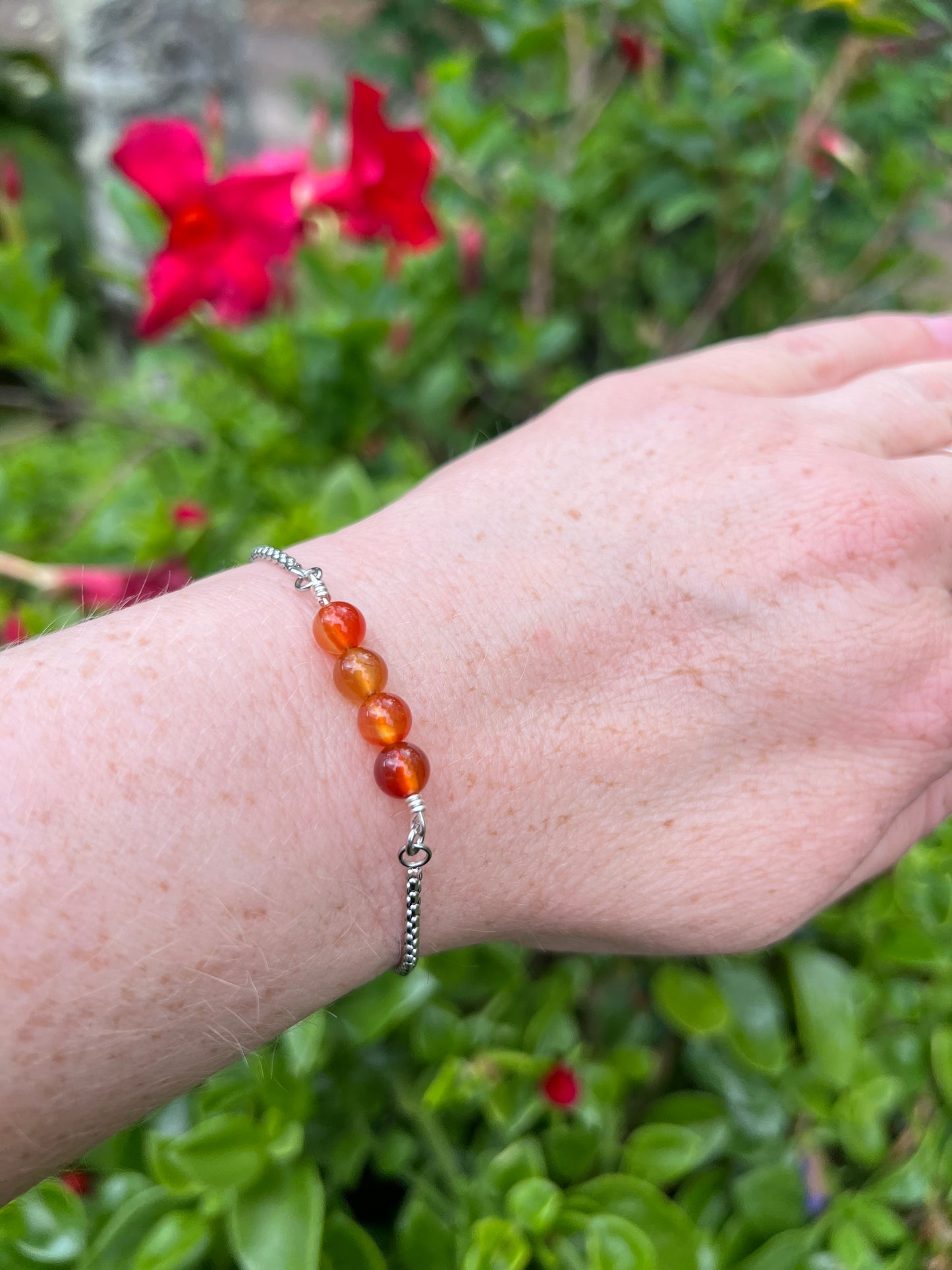 Carnelian Silver Bracelet