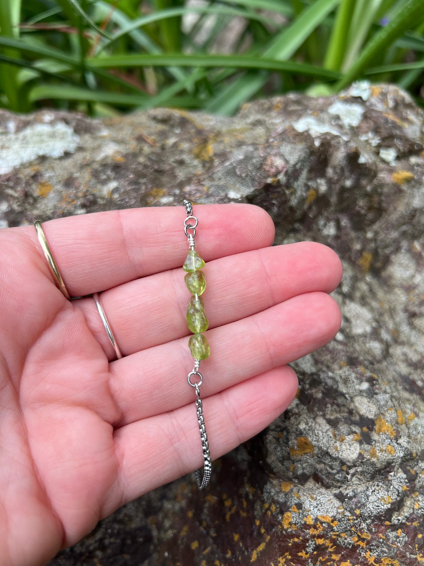 Peridot Silver Bracelet
