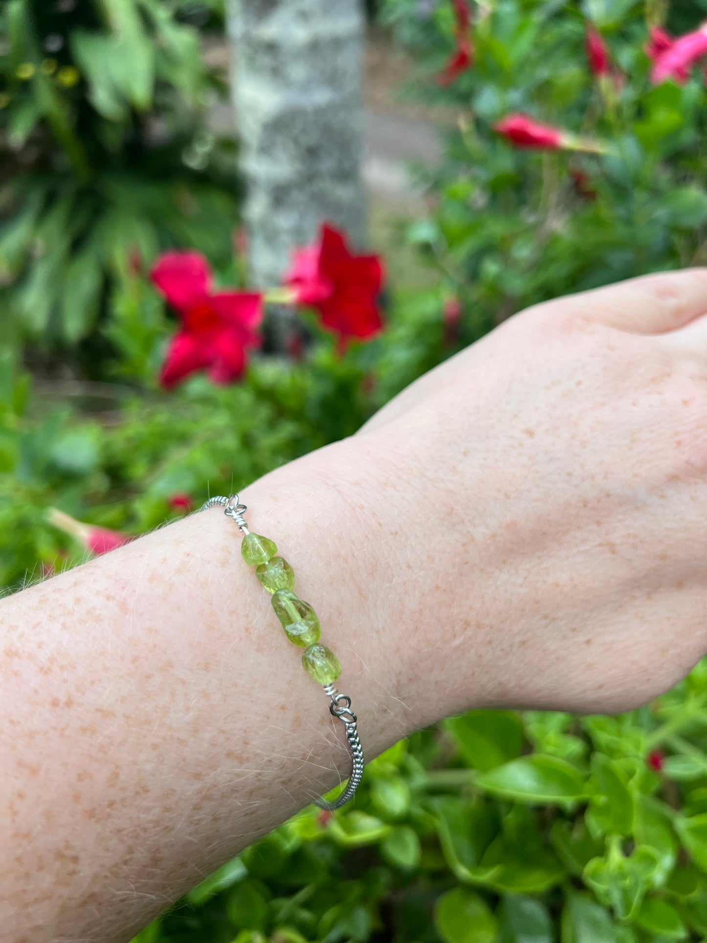 Peridot Silver Bracelet