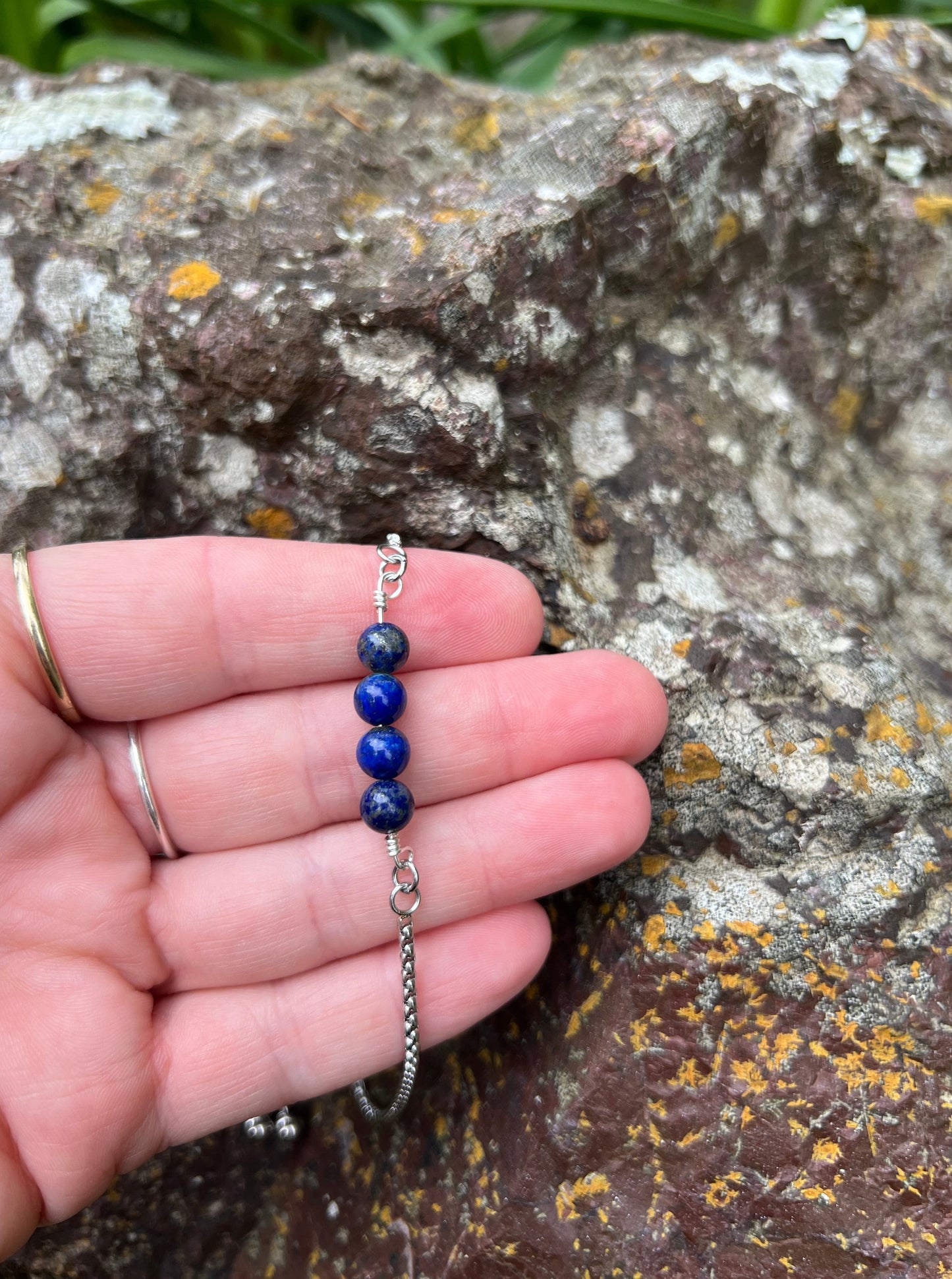 Lapis Lazuli Silver Bracelet