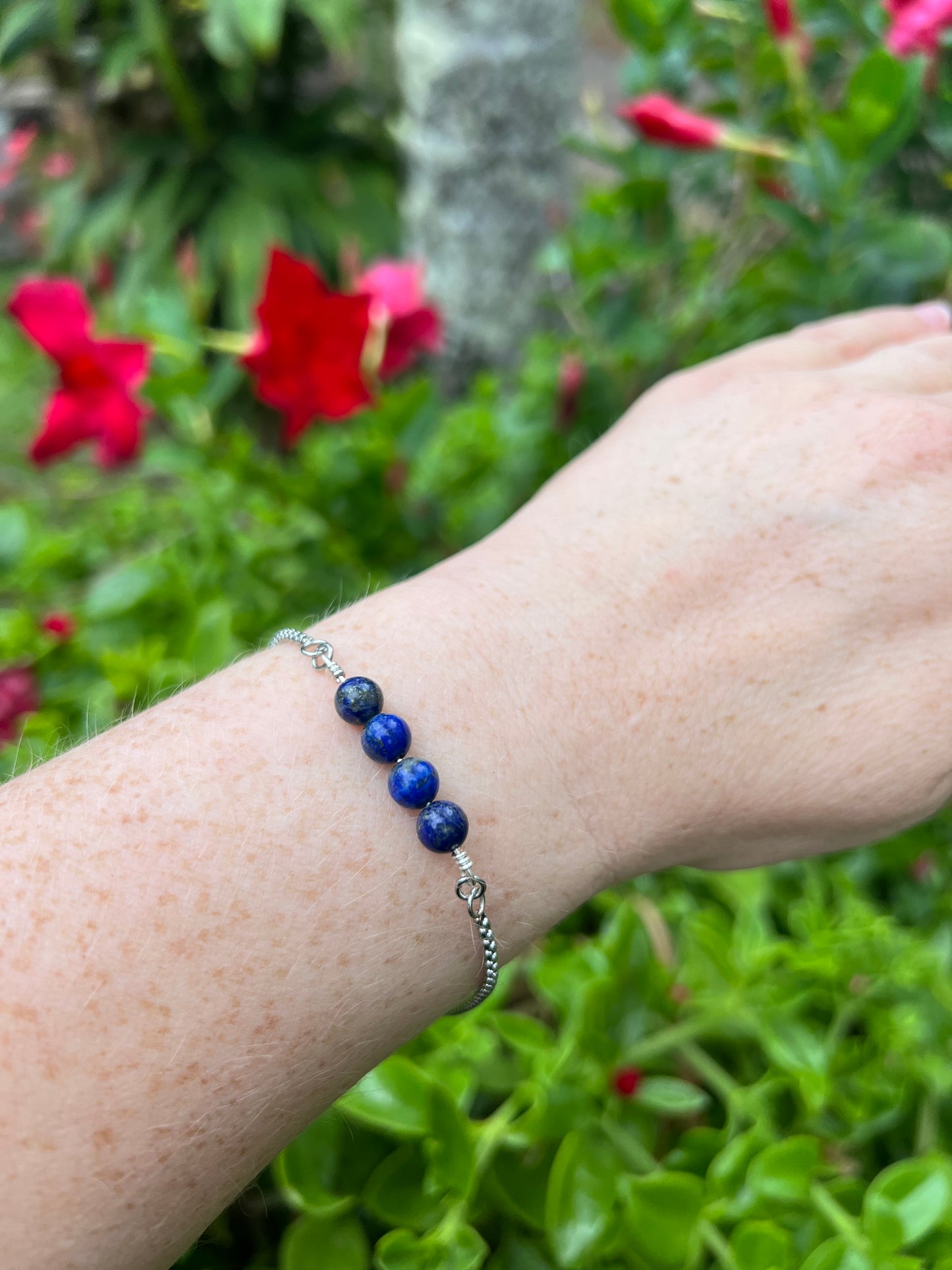 Lapis Lazuli Silver Bracelet