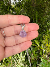 Load image into Gallery viewer, Carved Amethyst Rose Pendant
