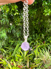 Load image into Gallery viewer, Carved Amethyst Rose Pendant
