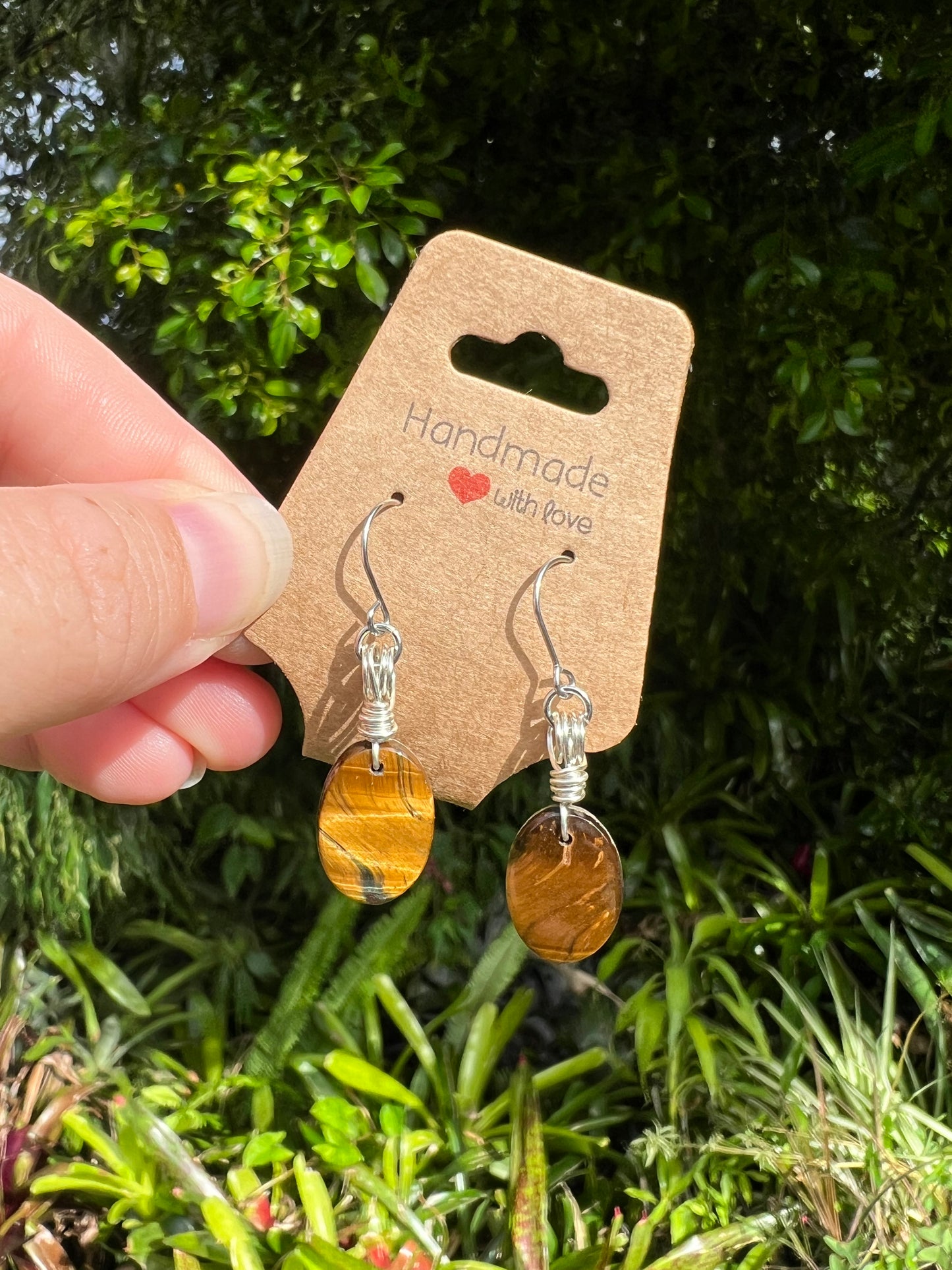 Flashy Tigers Eye Earrings