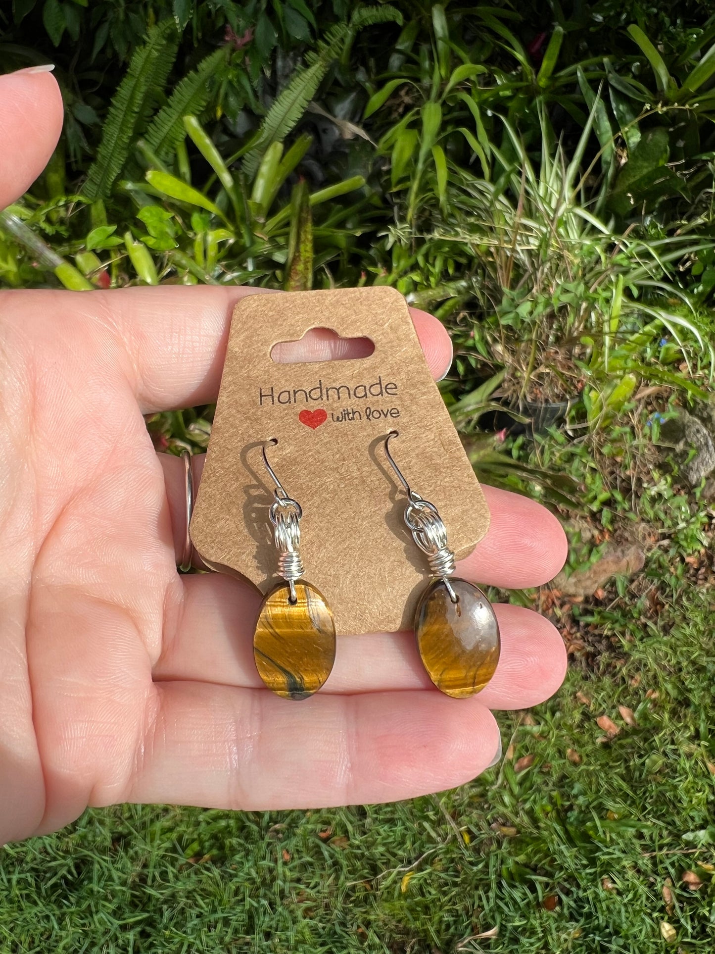 Flashy Tigers Eye Earrings