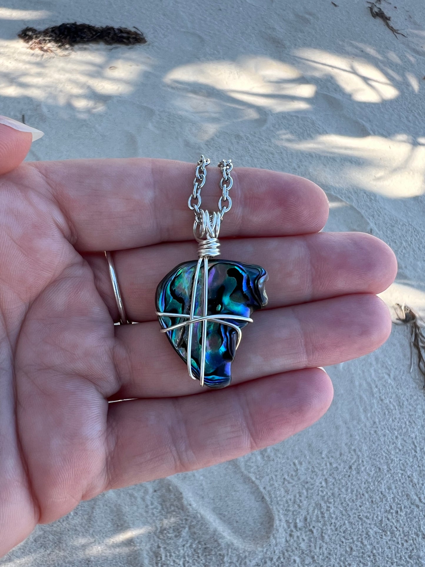 Vibrant Abalone Shell Pendant