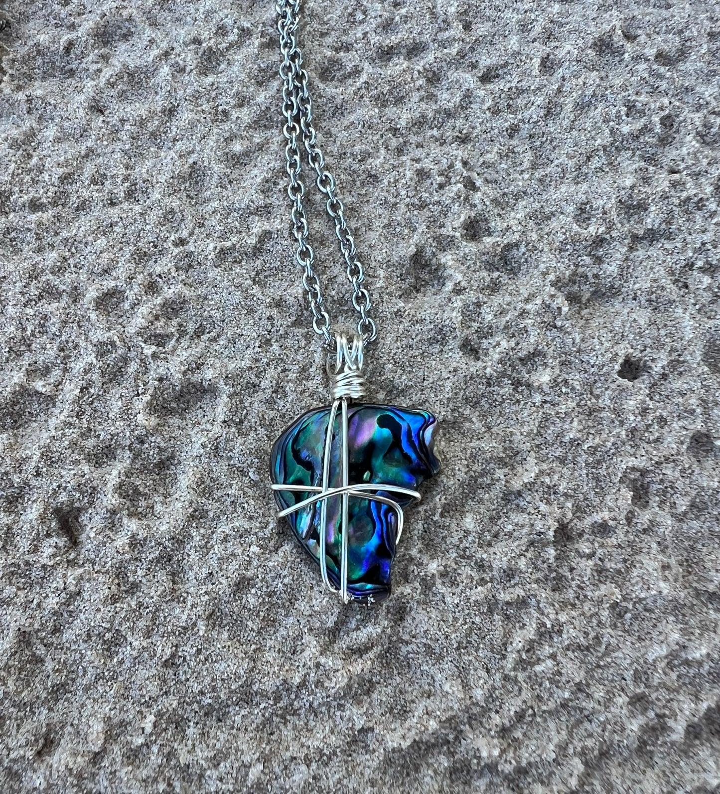 Vibrant Abalone Shell Pendant