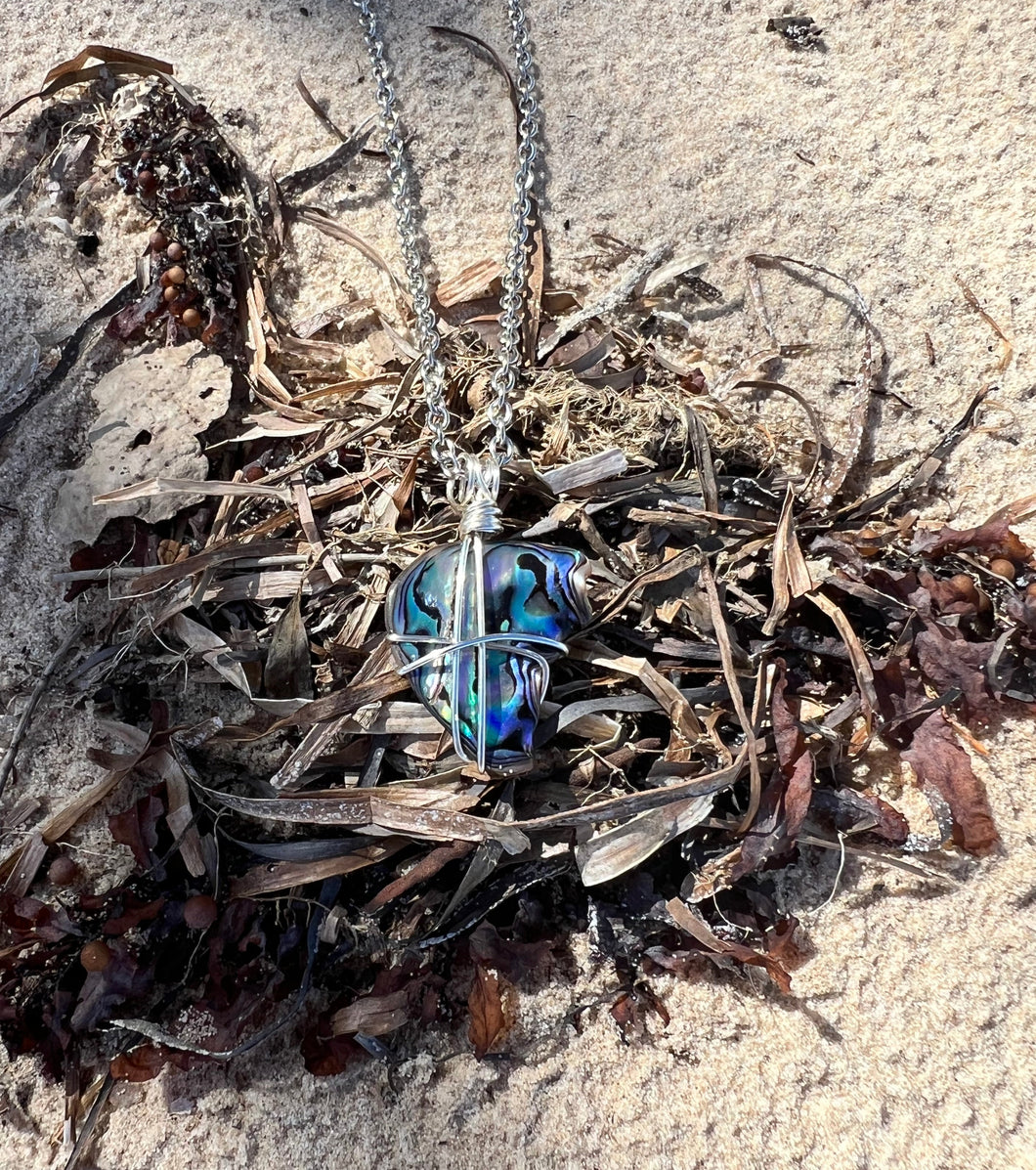 Vibrant Abalone Shell Pendant