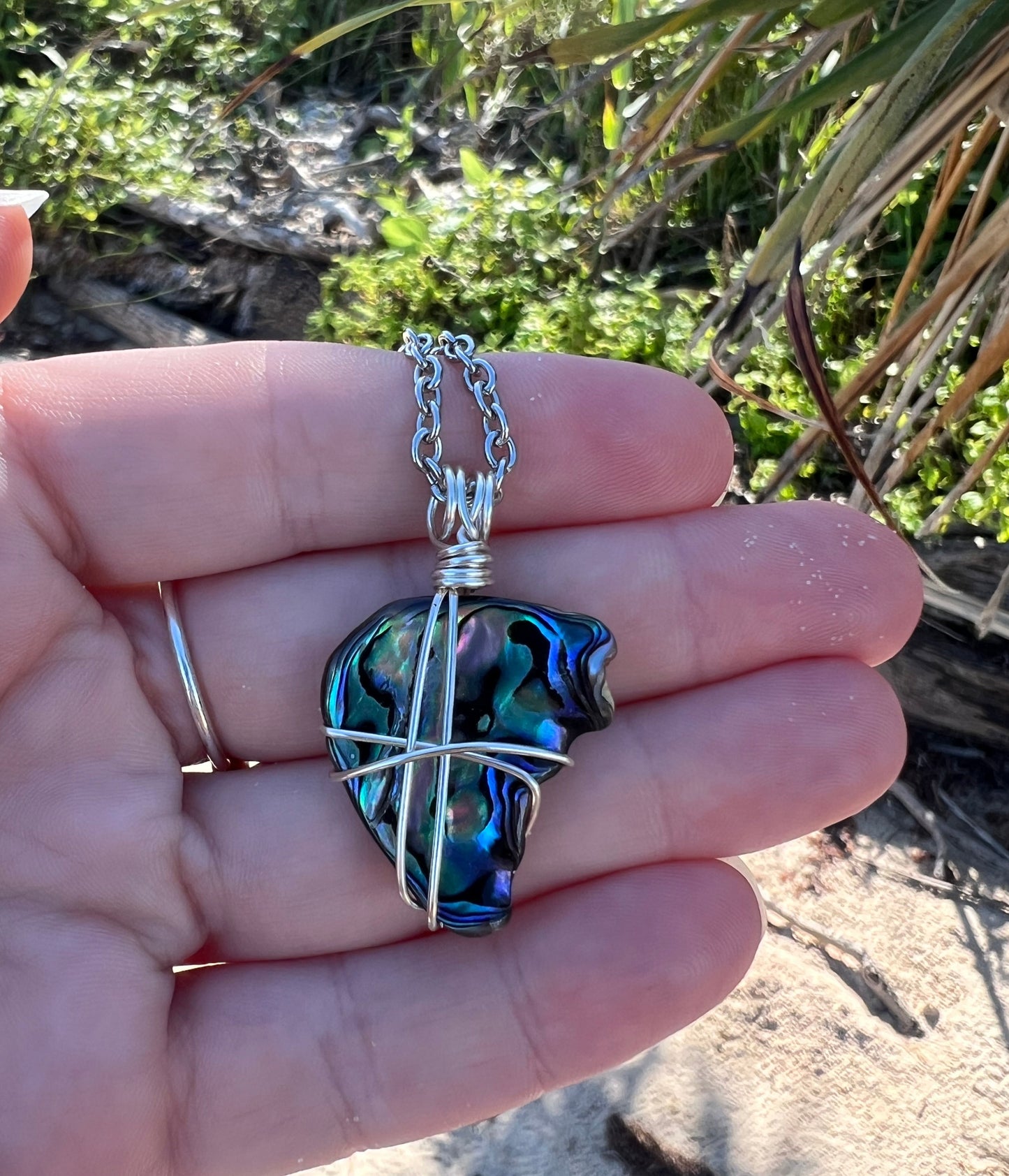 Vibrant Abalone Shell Pendant