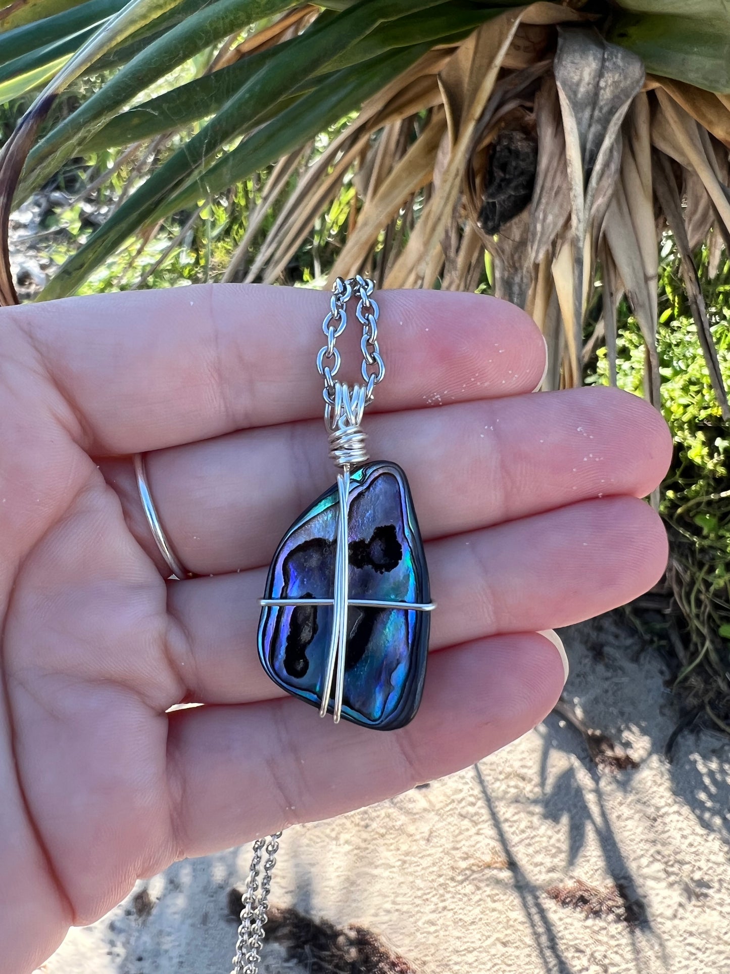 Vibrant Abalone Shell Pendant