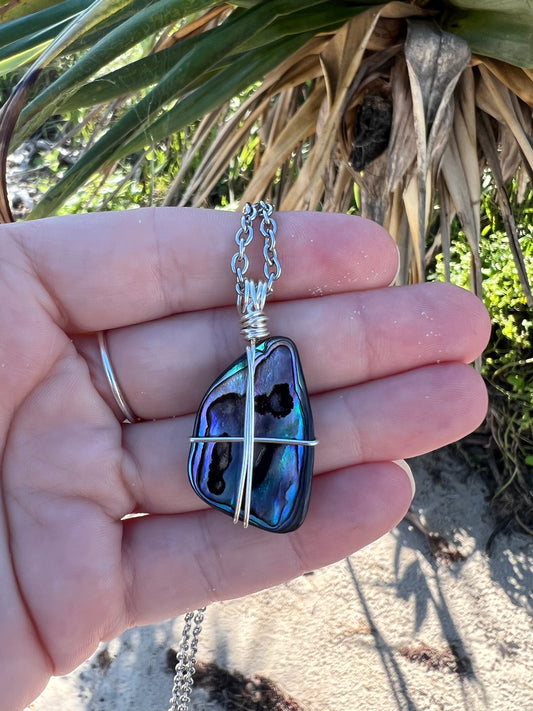 Vibrant Abalone Shell Pendant