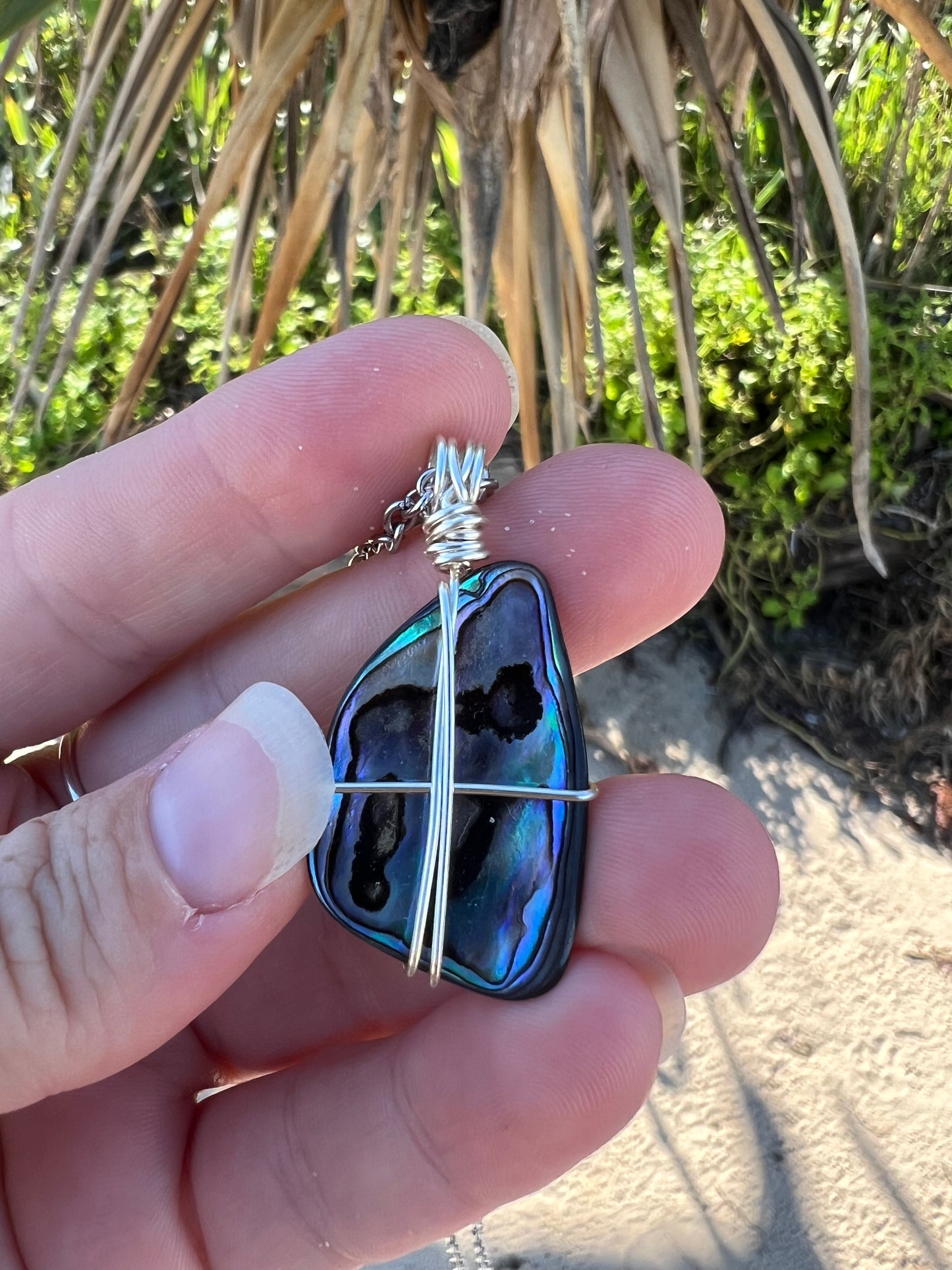 Vibrant Abalone Shell Pendant