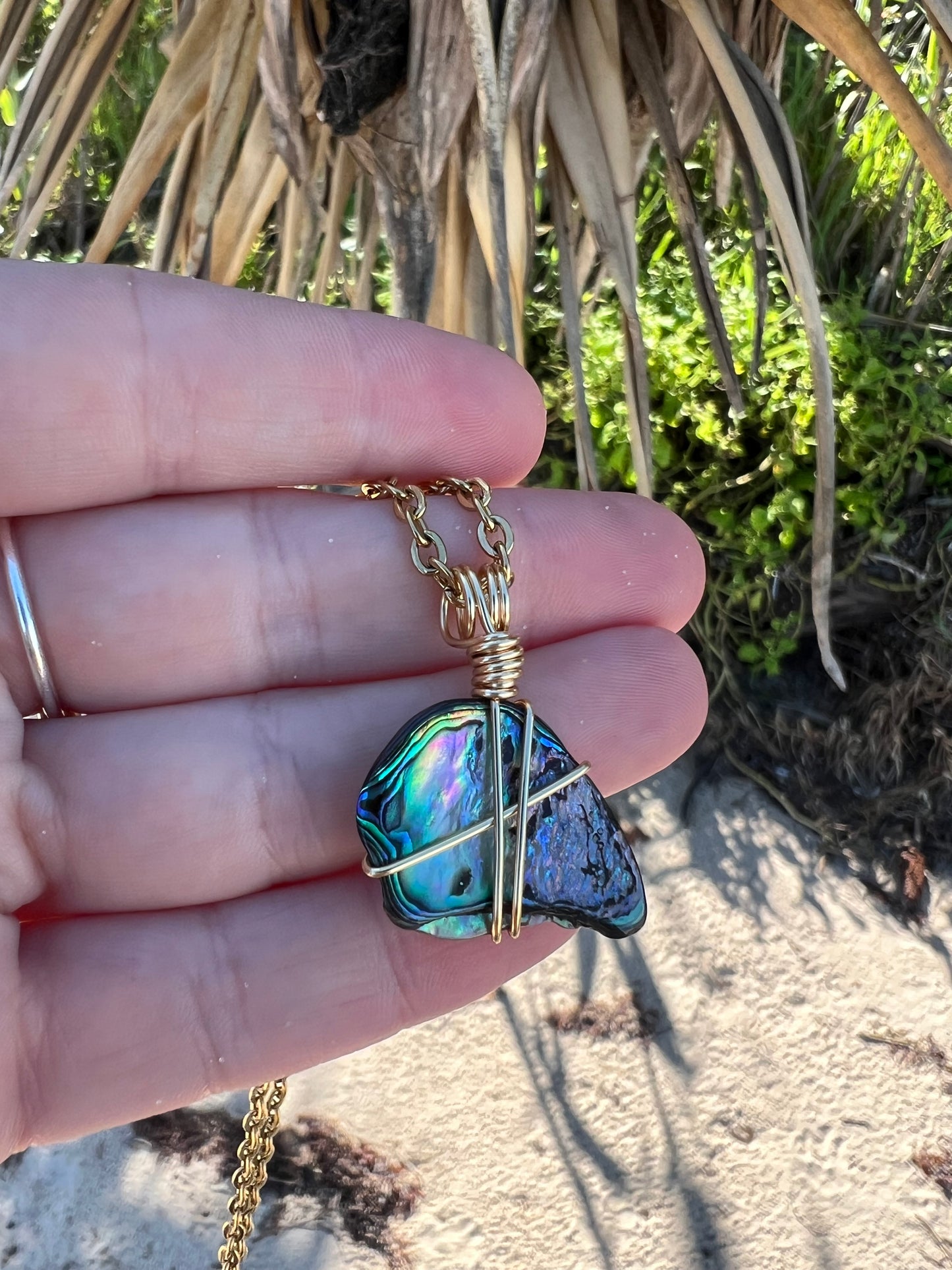 Vibrant Abalone Shell Pendant