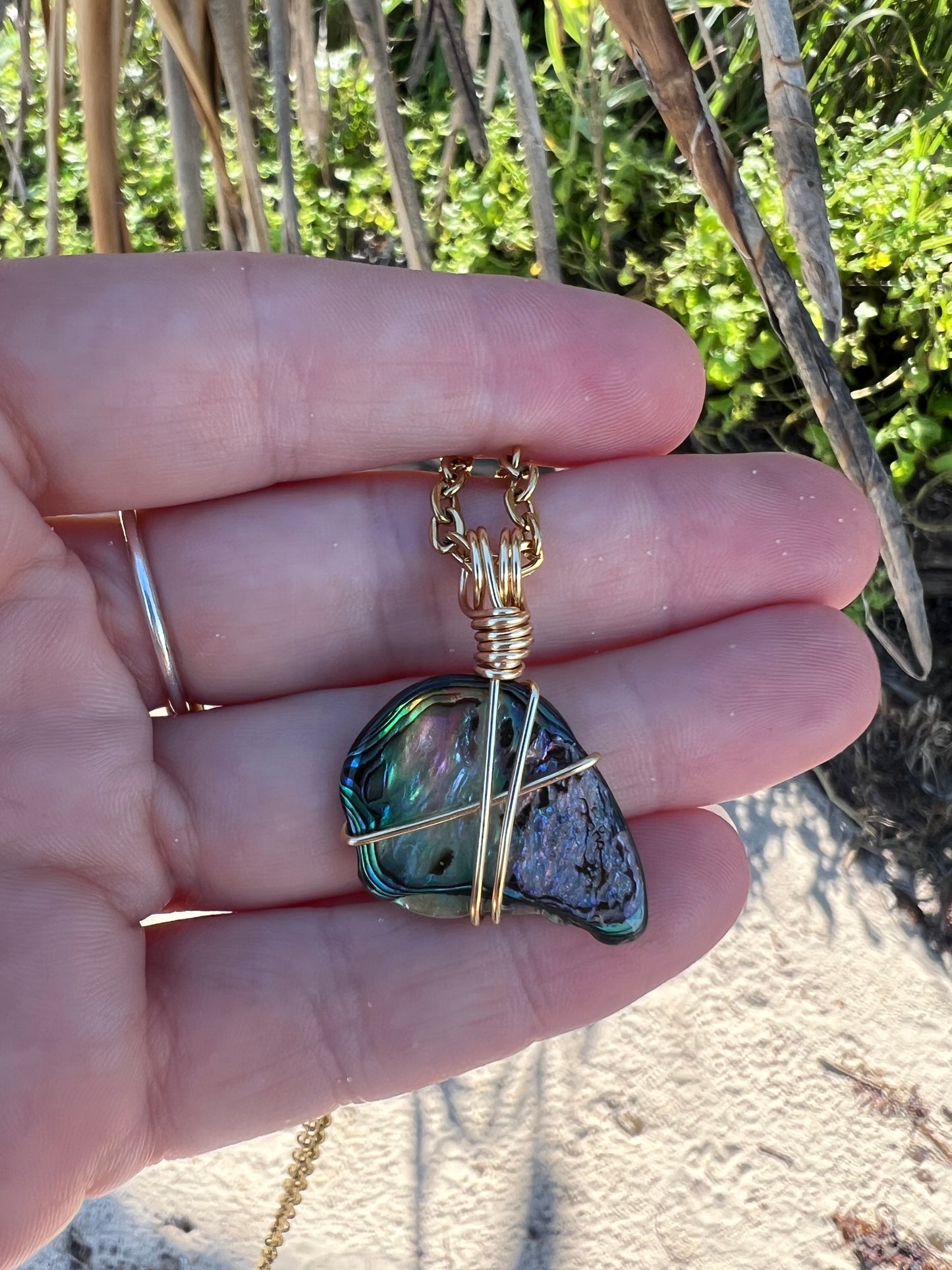 Vibrant Abalone Shell Pendant