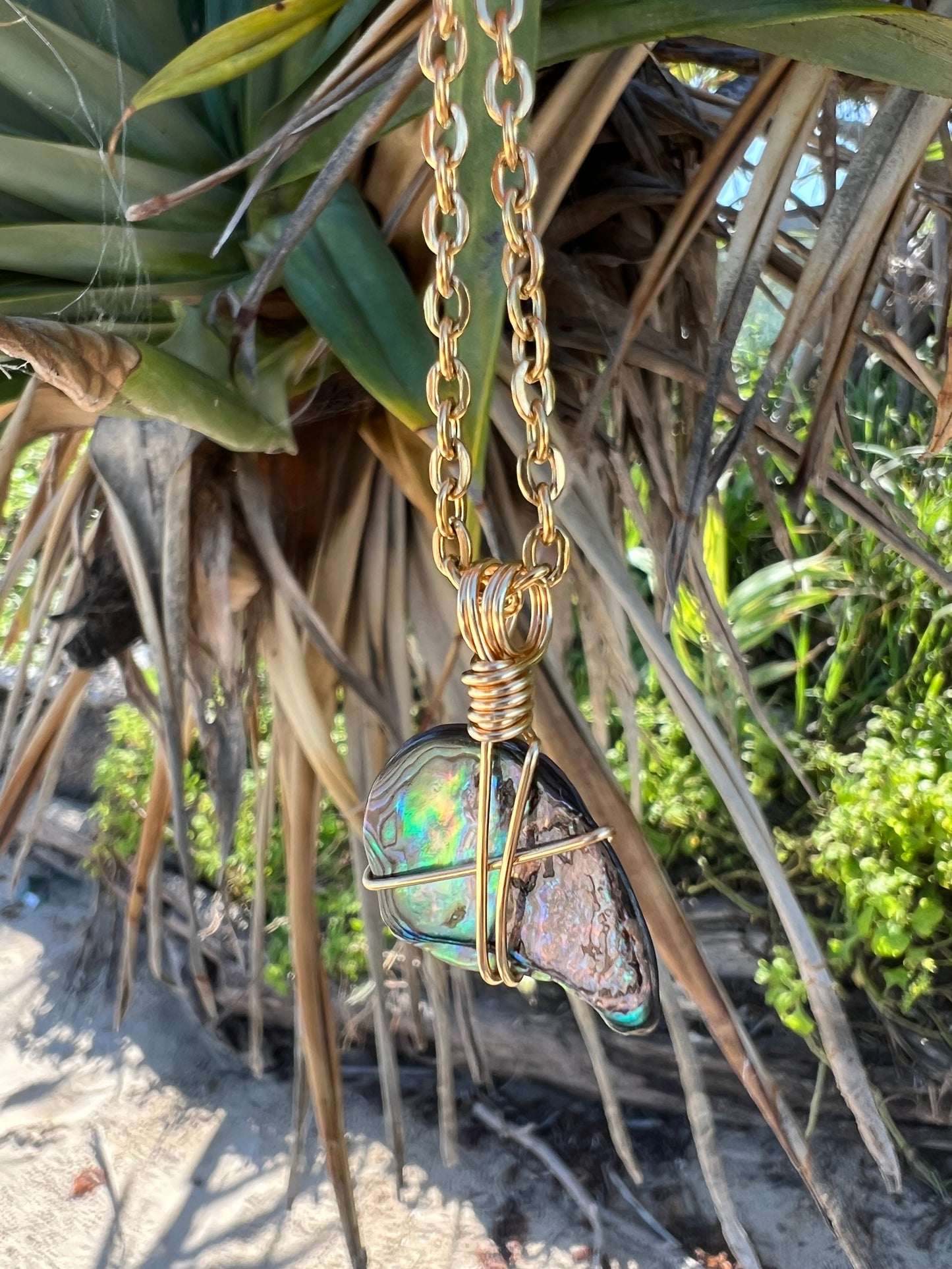 Vibrant Abalone Shell Pendant