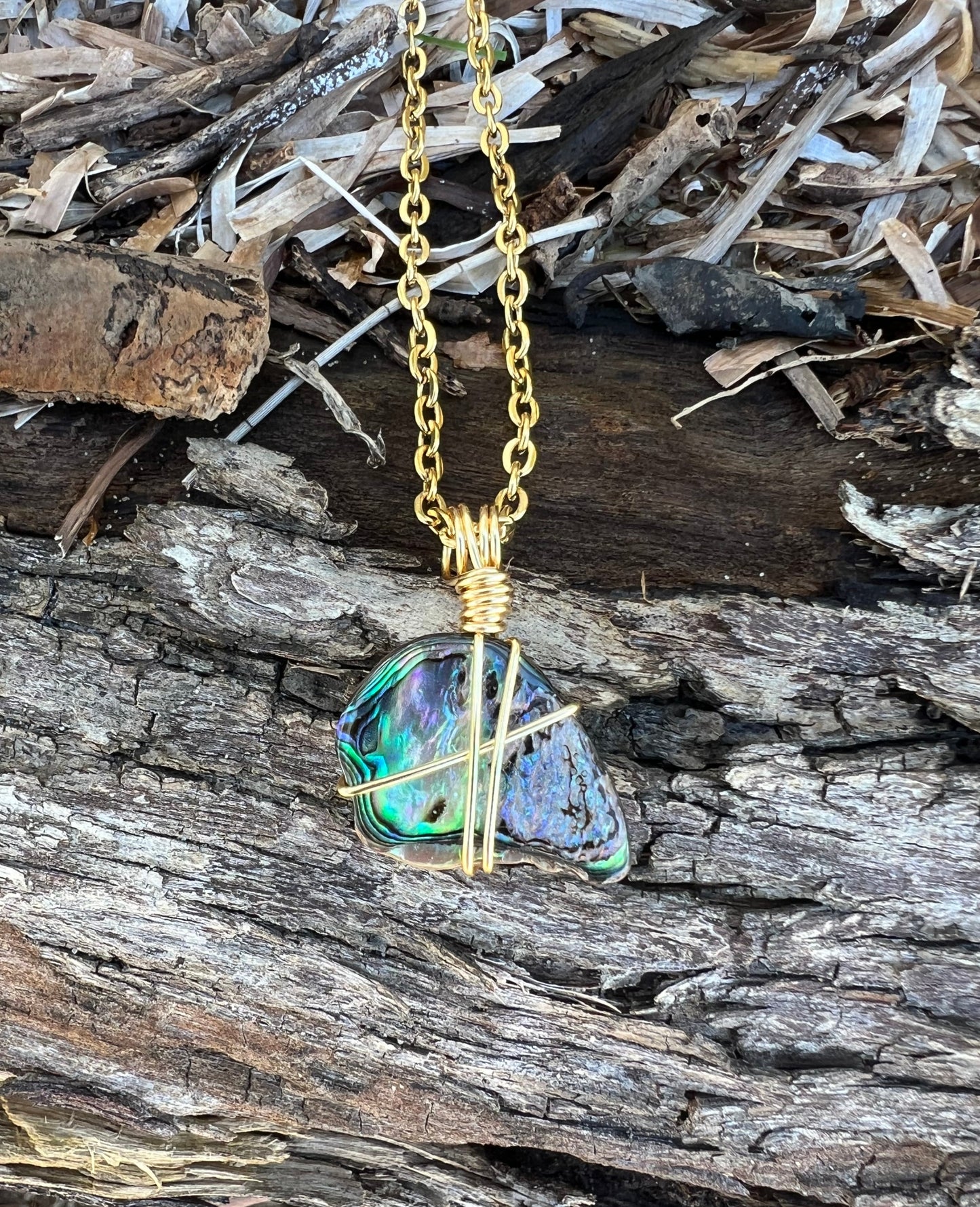 Vibrant Abalone Shell Pendant