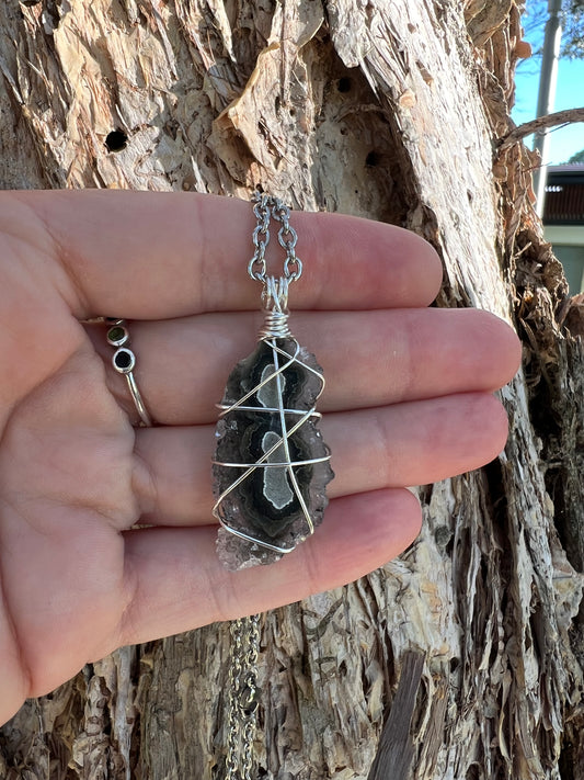 Amethyst Stalactite Eye Pendant