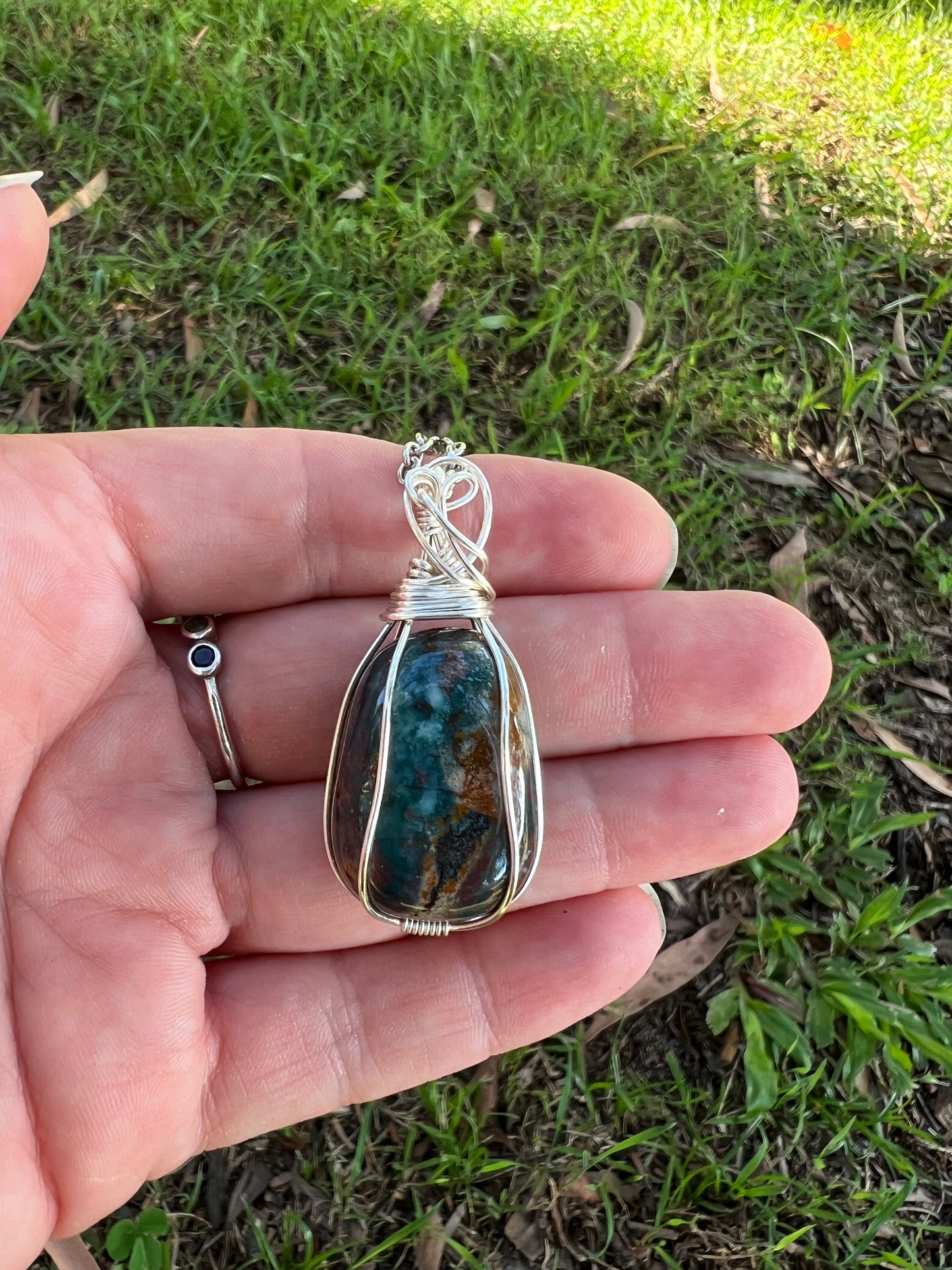 Colourful Bloodstone Pendant