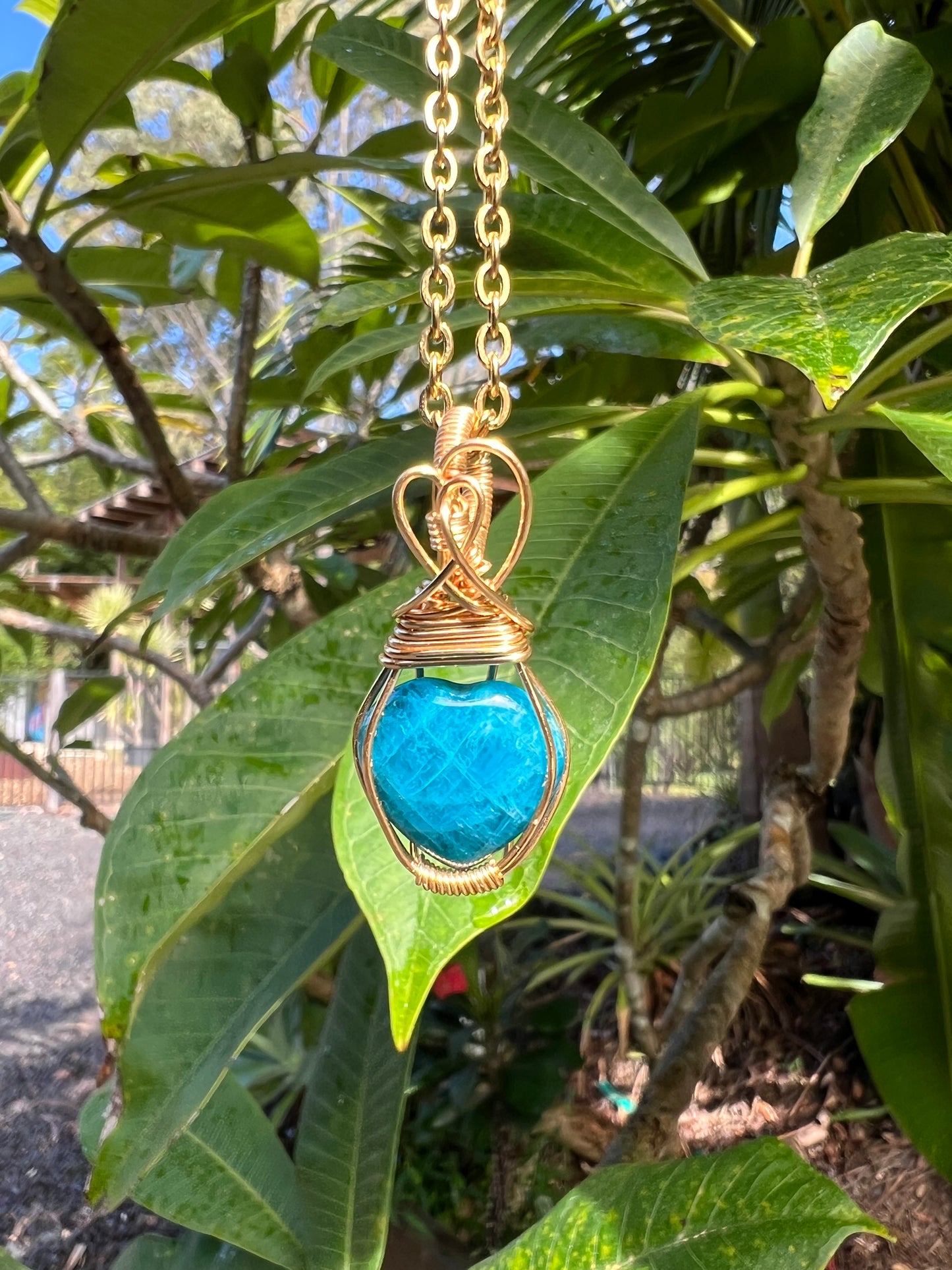 Blue Apatite Pendant
