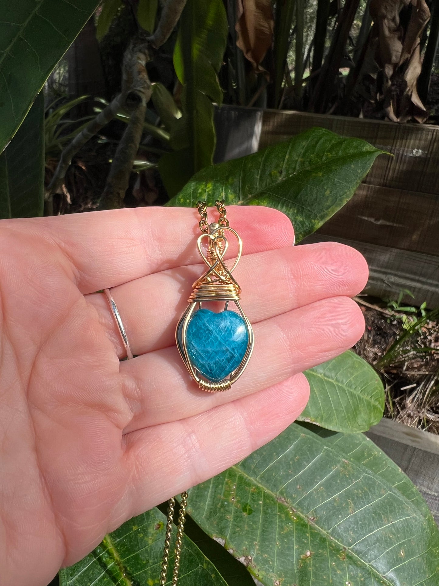Blue Apatite Pendant