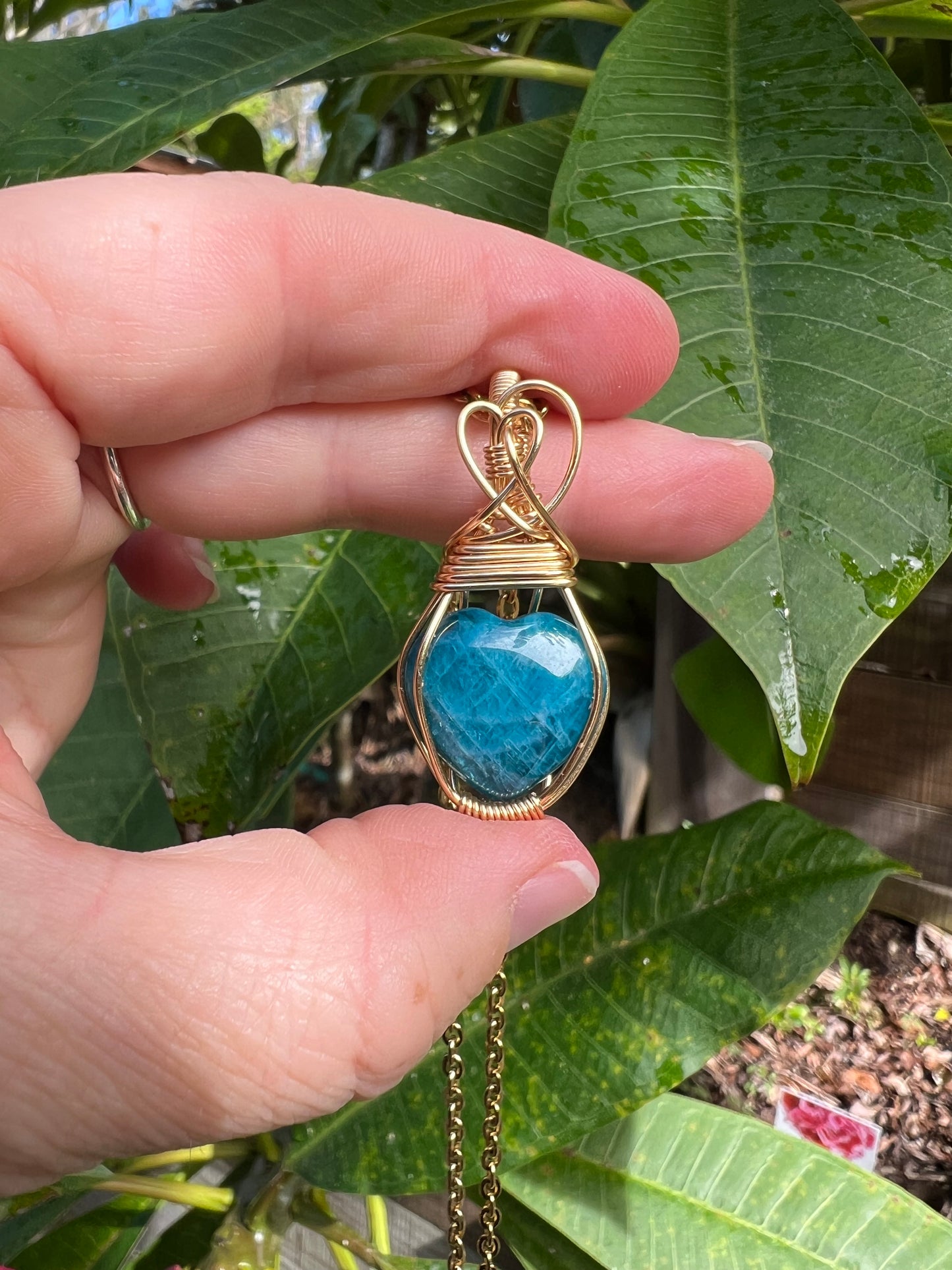 Blue Apatite Pendant