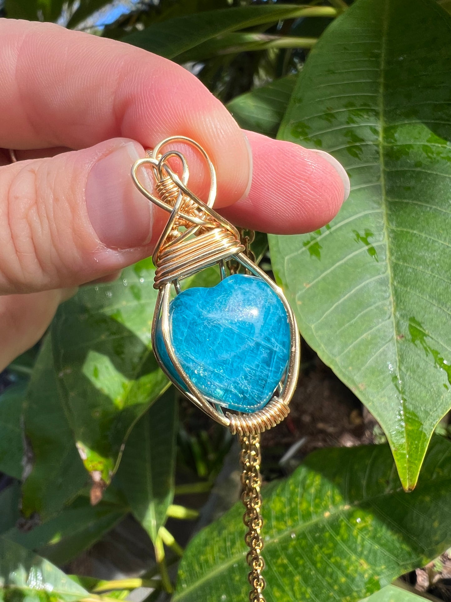 Blue Apatite Pendant